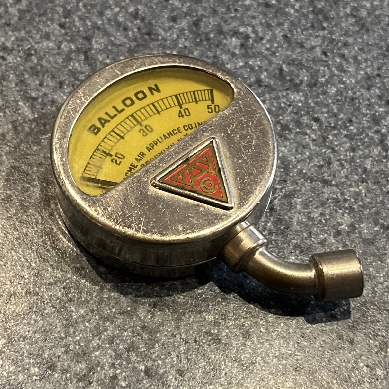 Vintage Acme Balloon Air Pressure Gauge Brooklyn NY Box-101.