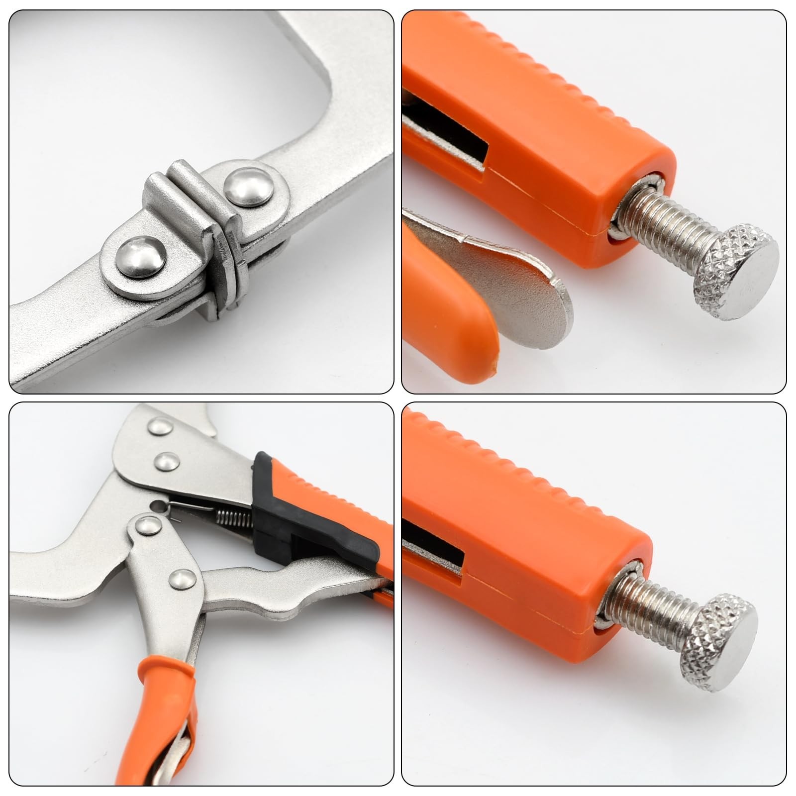 6 Inch C Clamp, Heavy Duty Vise Grip Locking Pliers Adjustable Face Clamp for…