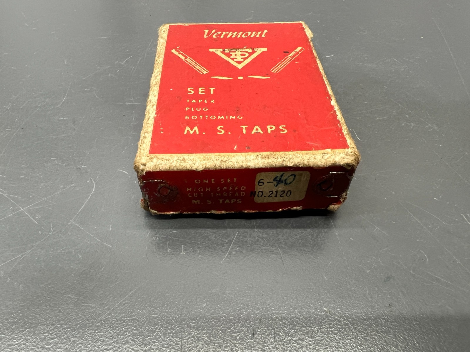 VINTAGE GTD GREENFIELD 6-40 NF HS TAP SET TAPER PLUG BOTTOM – VGC – USA