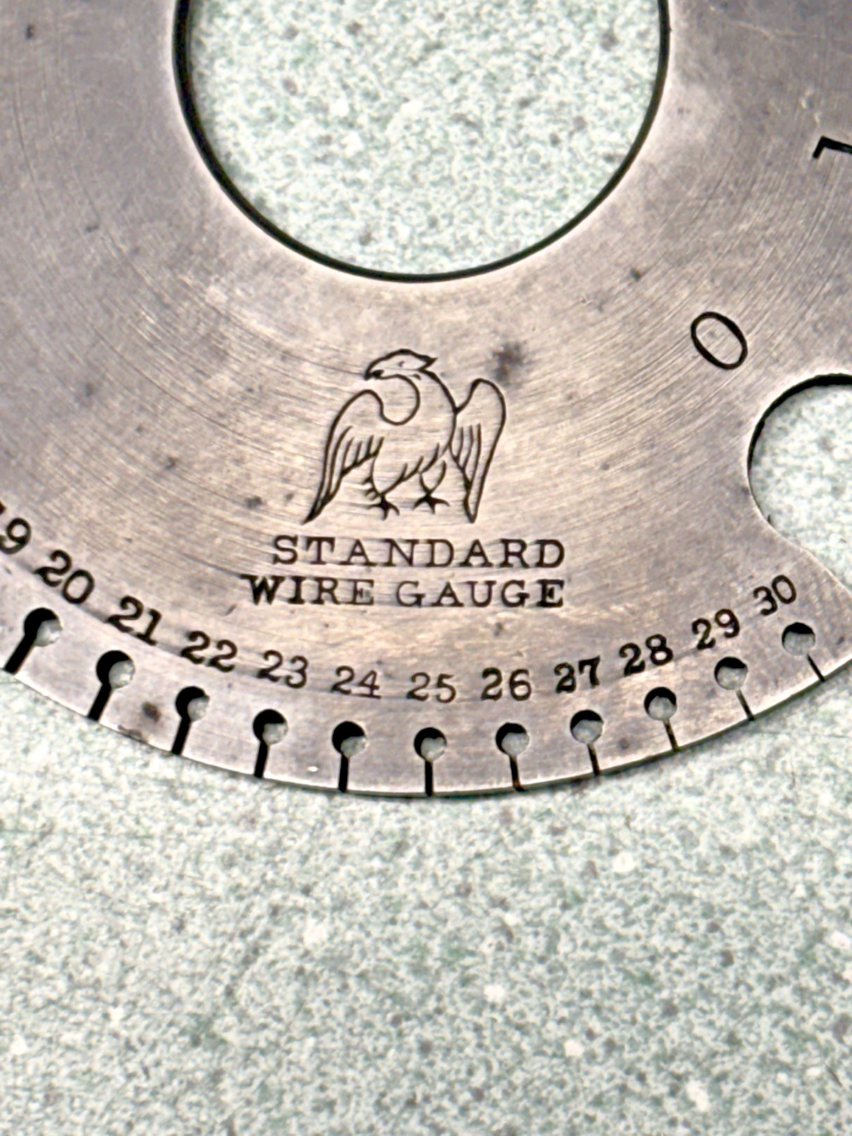 Early rare J. R. BROWN & SHARPE STANDARD WIRE GAUGE w/ EAGLE no number NICE 1853