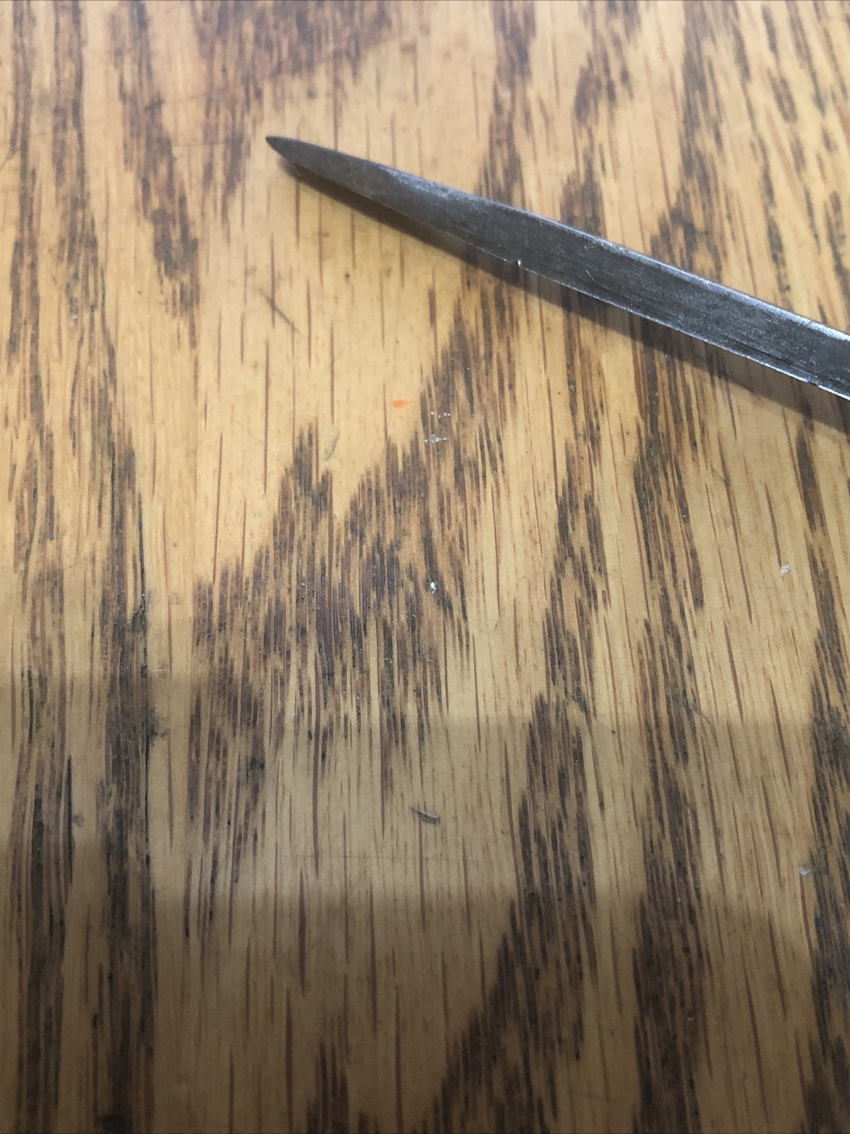 Vintage Unbranded Slotted Screwdriver Square Shank w/ Squarish Wood Handle !