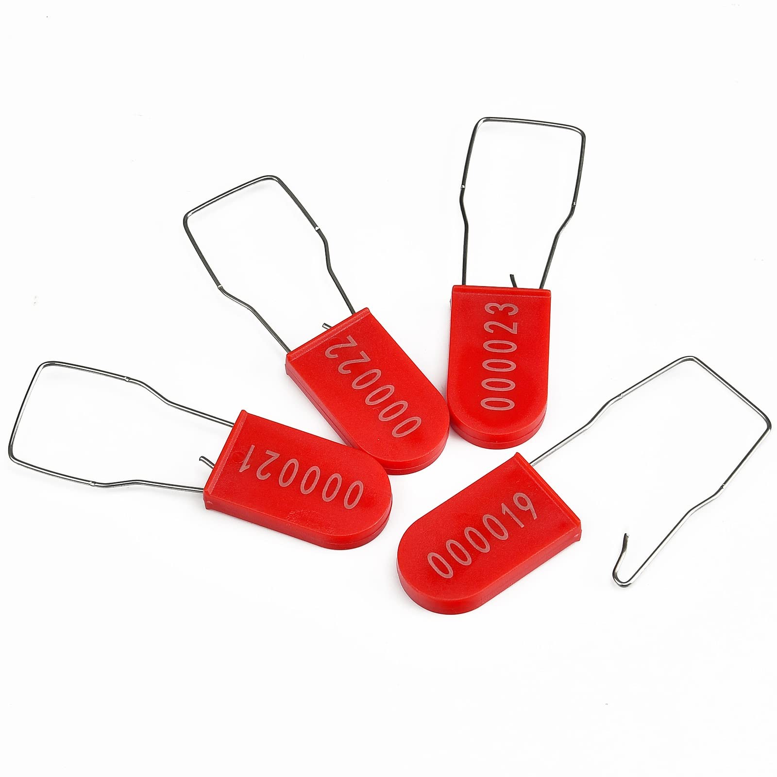 100PCS Plastic Padlock Seals Metal Wire Padlocks Meter Seal Disposable Anti-T…