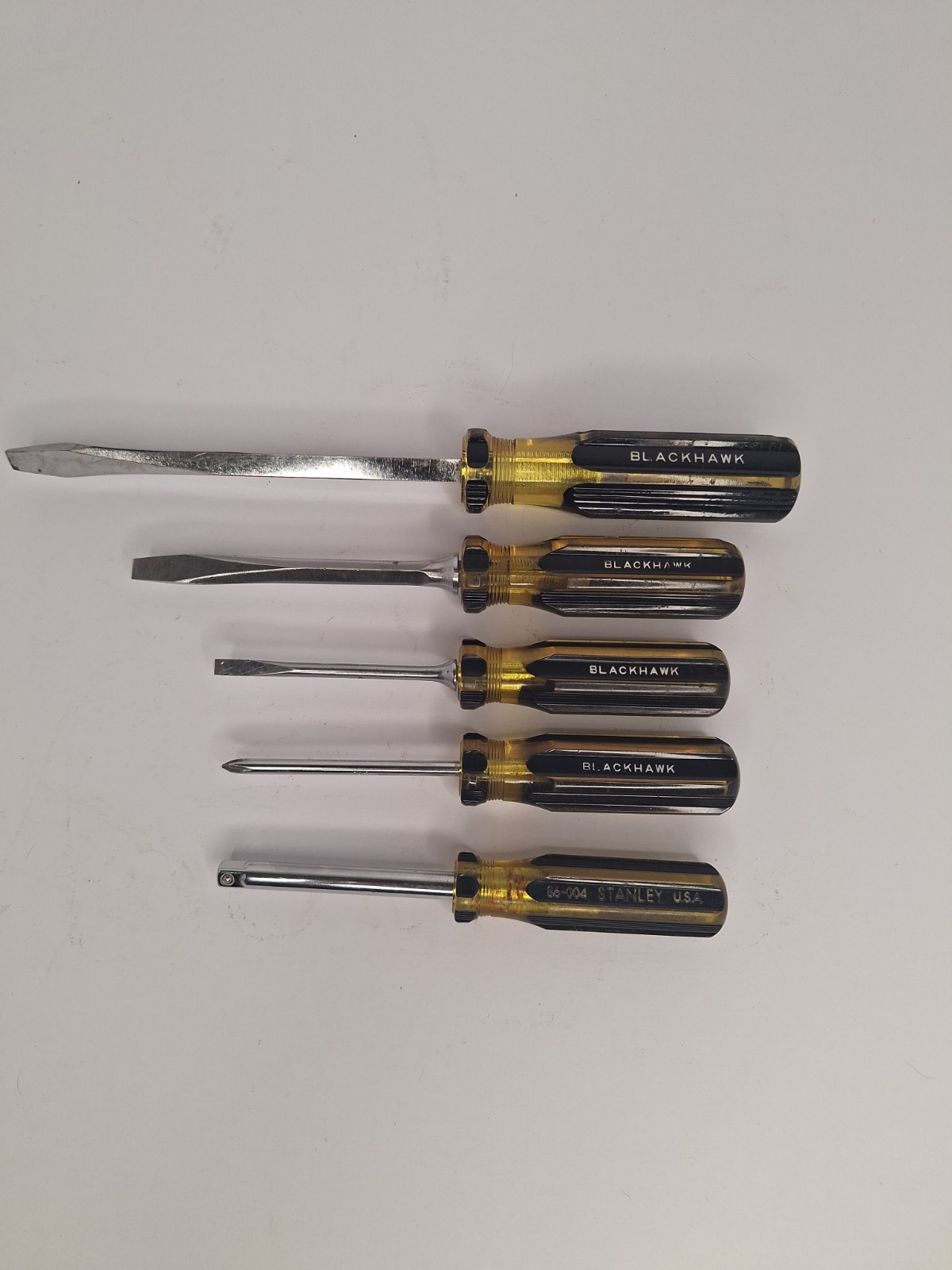Blackhawk & Stanley USA 5PC Screwdriver set Slotted, Philips, 1/4″ Driver (A8)