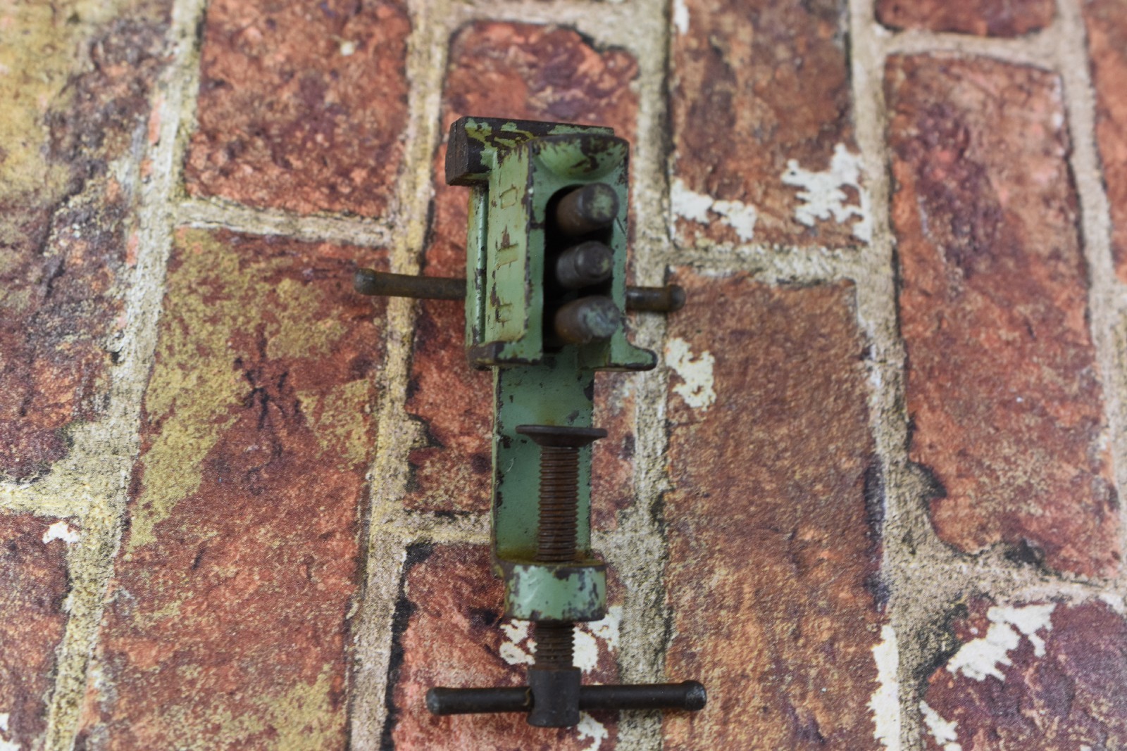 Old vice clamp metal work with anvil Jewelers Watchmakers tool VTG