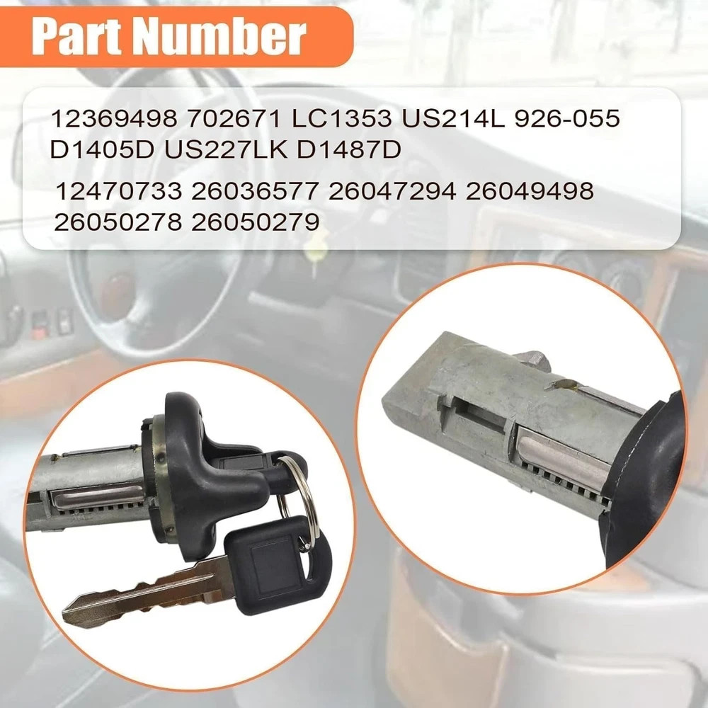 Ignition Key Switch Lock Cylinder Compatible with Chevy Compatible with GMC Pick