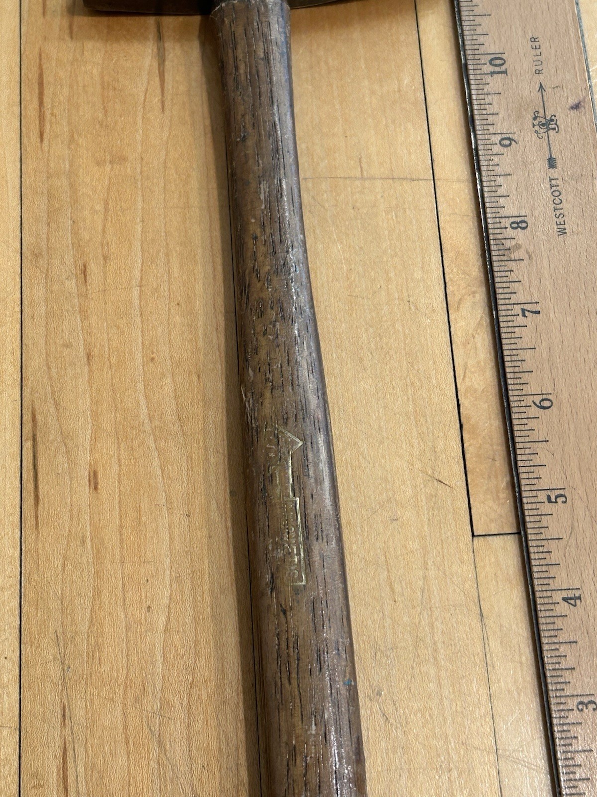 Vintage Upholstery Magnetic Tip Tack Hammer with Wooden Handle 6oz, 11-1/2 long