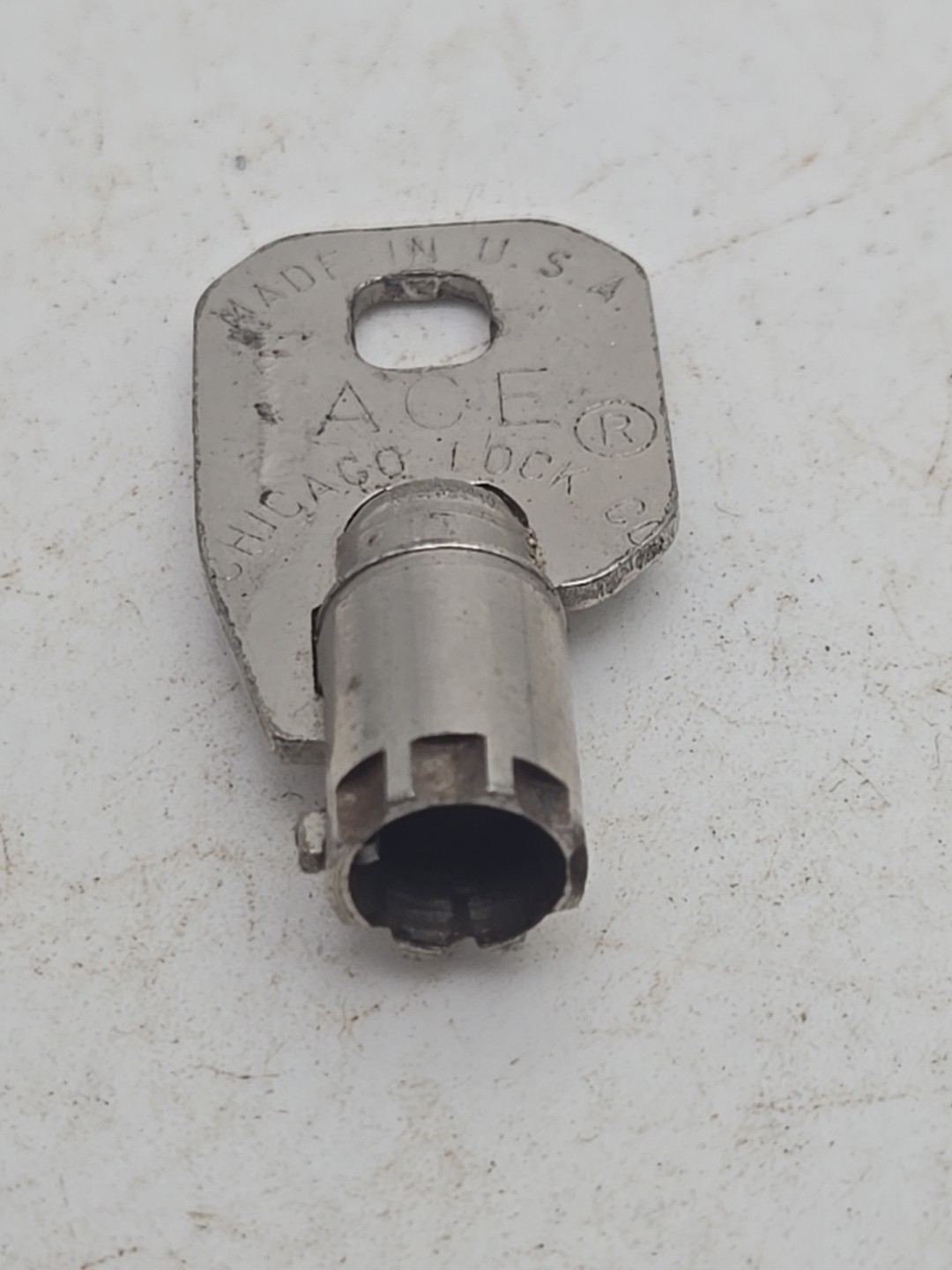 1pc Vintage Chicago Lock MMN399 ACE Barrel Tubular Cam Lock Replacement Key 9A2