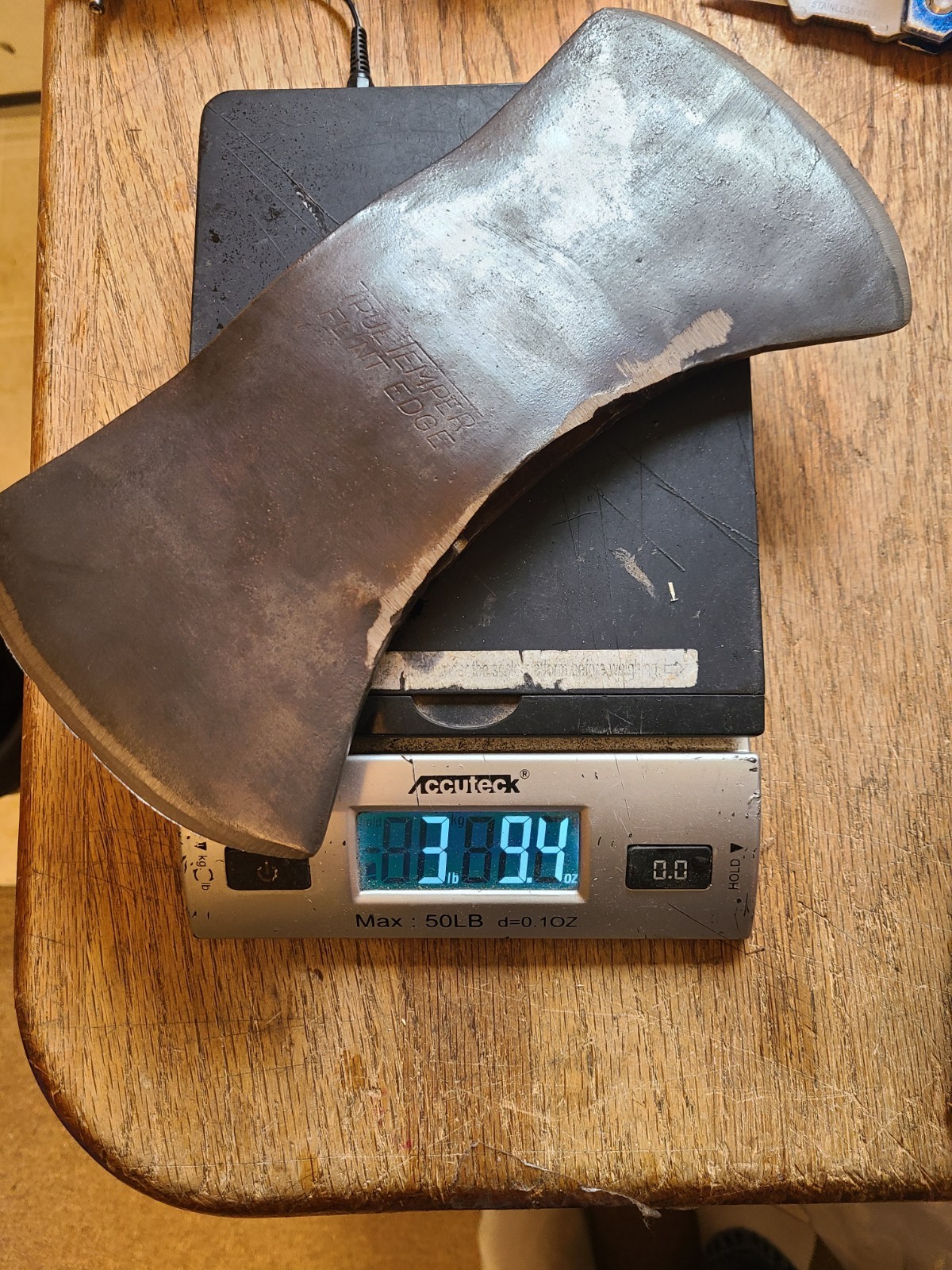 True Temper Flint Edge double bit axe head. 3 Pounds 9 Ounces. Sharp! CI