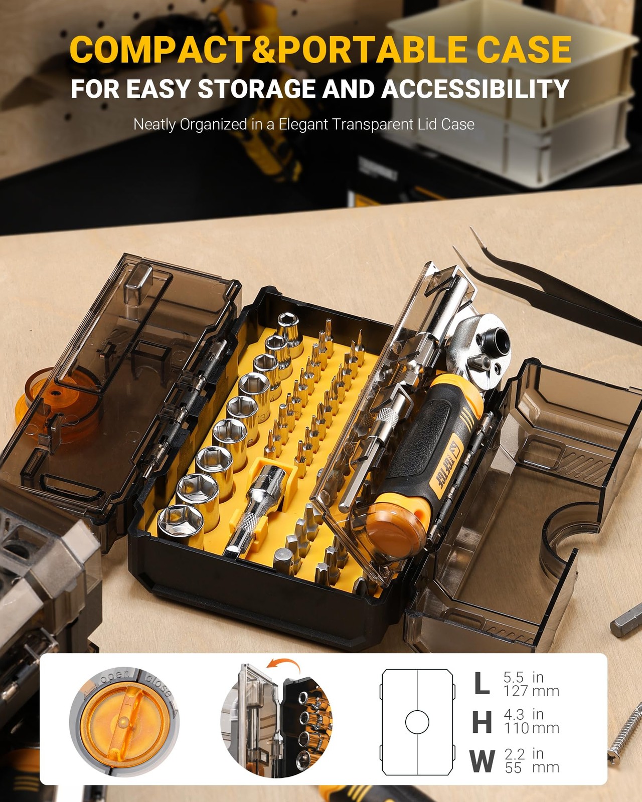 78 PCS Precision Screwdriver Socket Set Professional Magnetic Repair Tool