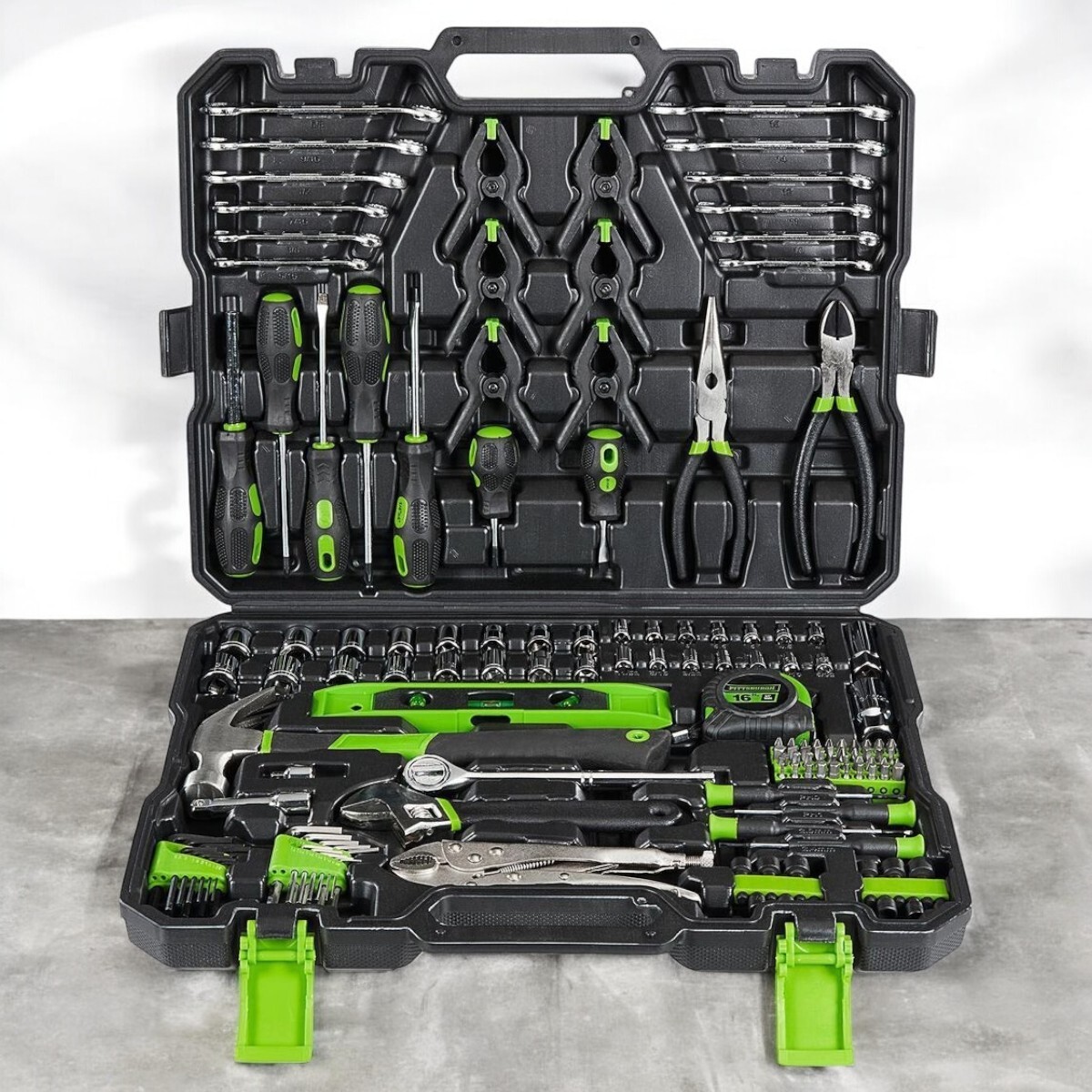 146-Piece Hand Tool Set SAE & Metric Socket Ratchet Wrench Mechanic Tools W/Case