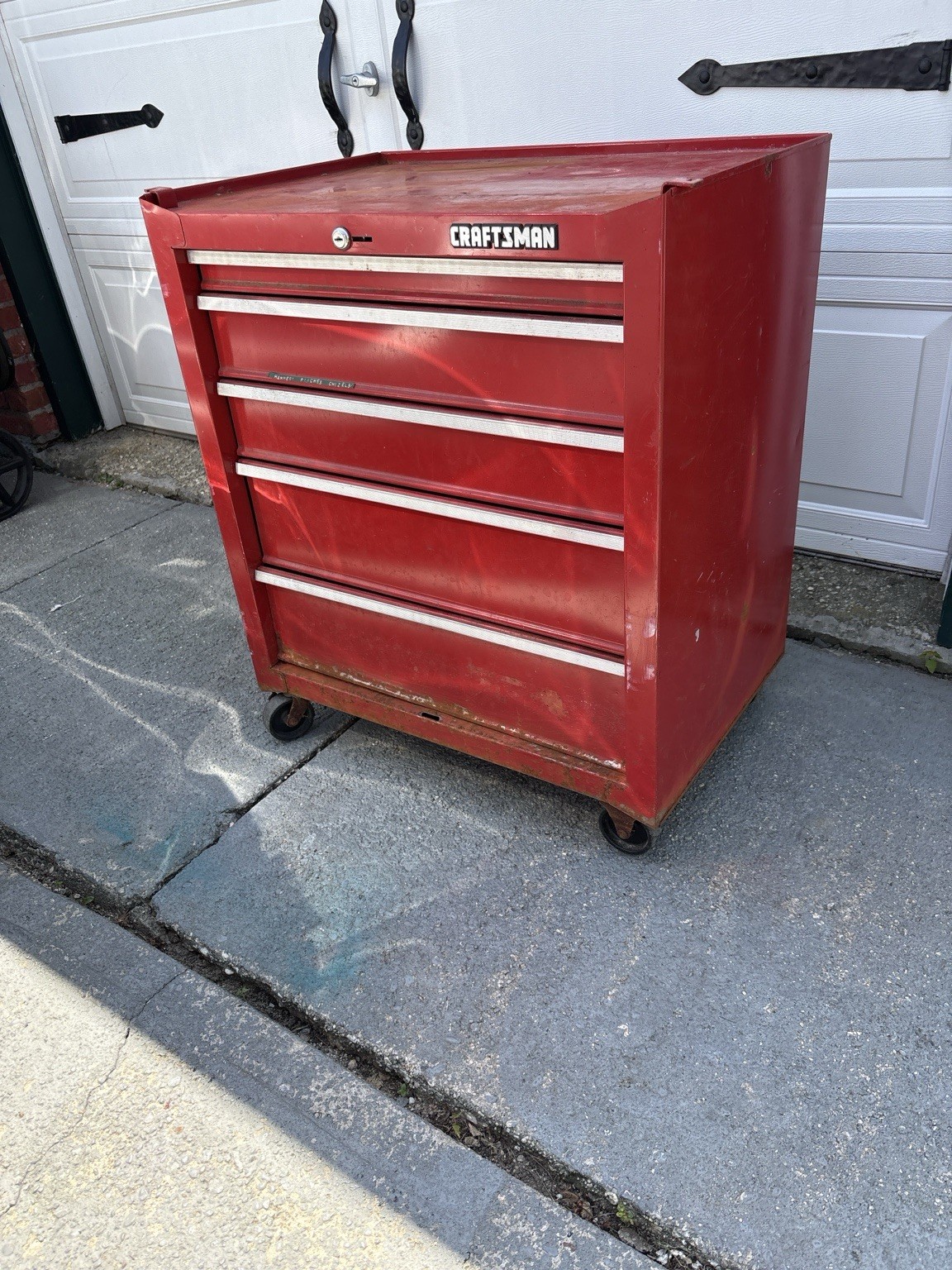 Vintage Craftsman 5-Drawer Rolling Tool Chest Tool Box Storage Cabinet USA Made