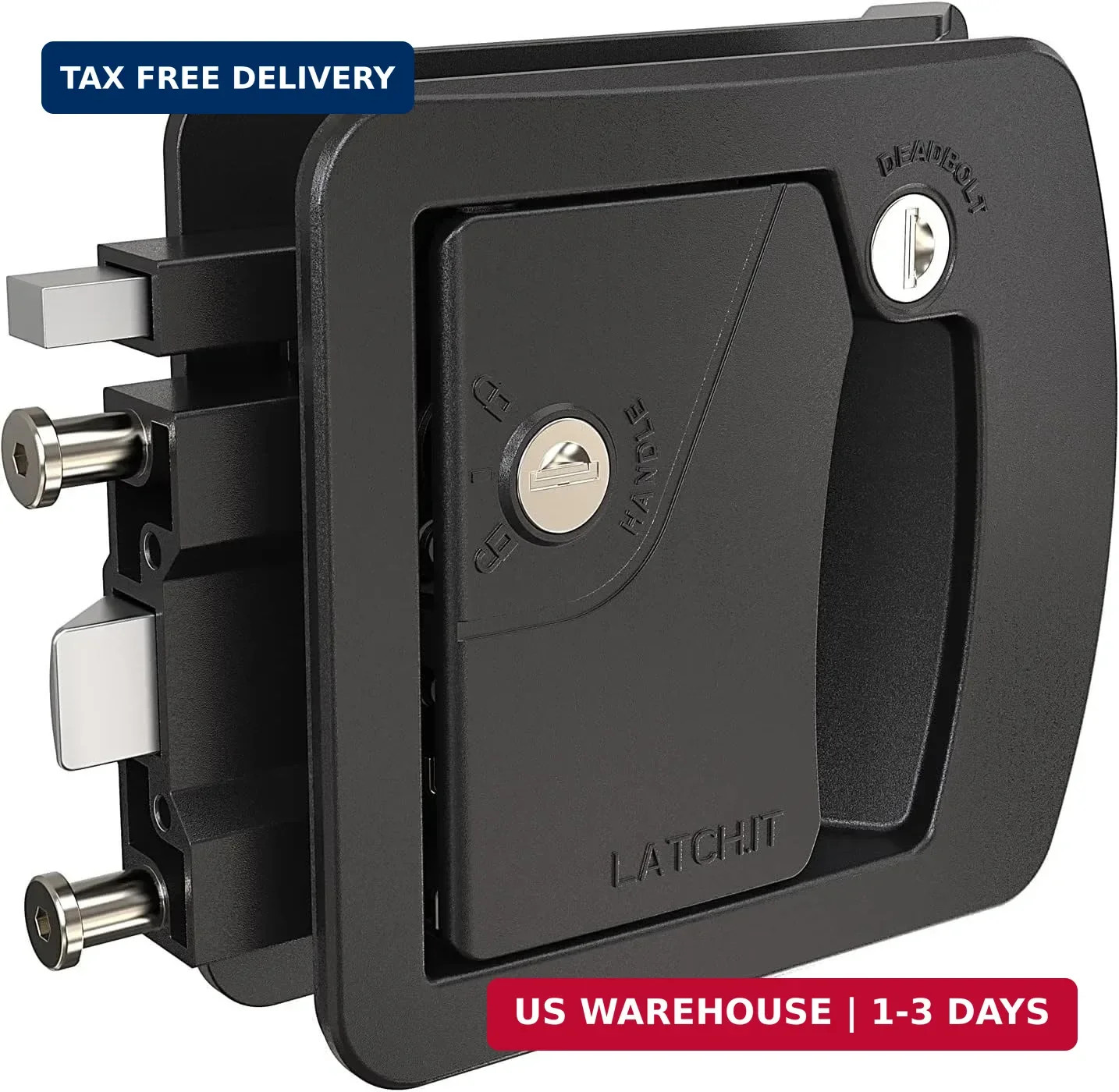 RV Door Lock Replacement | Class C Camper Door Latch Fits 3.50″ x 4.50″