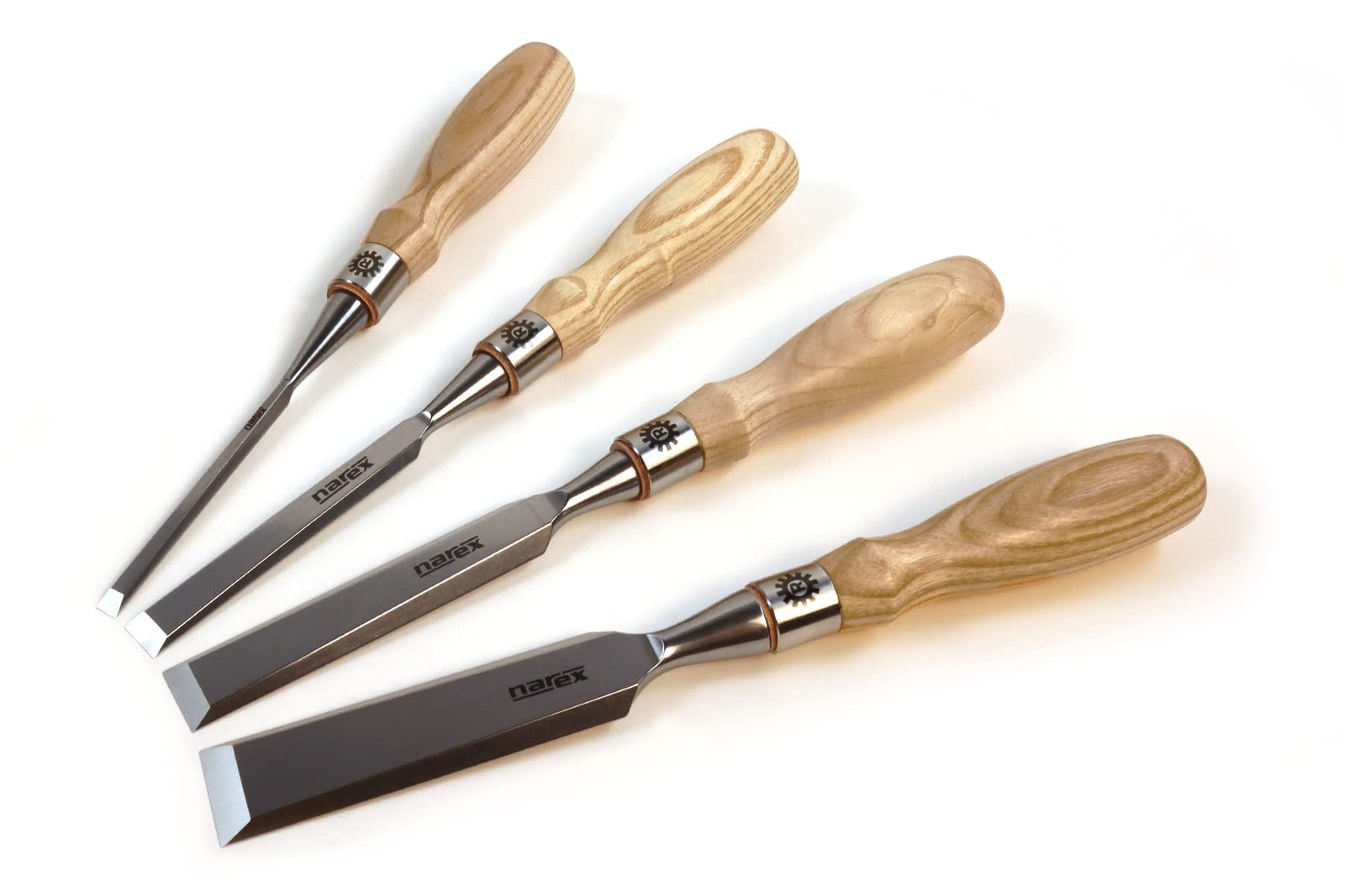 Narex 853654 4 Piece Set of Richter Extra Bevel Edge Chisel (1/4, 1/2, 3/4 an…