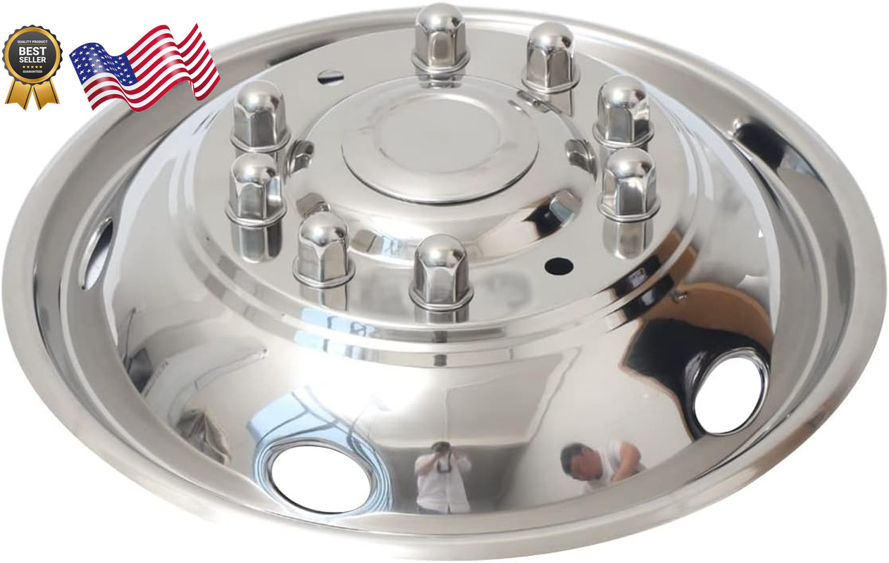 19.5 Inch 10 Lugs 5 Hand Holes Polished Stainless Steel Wheel Simulator Full