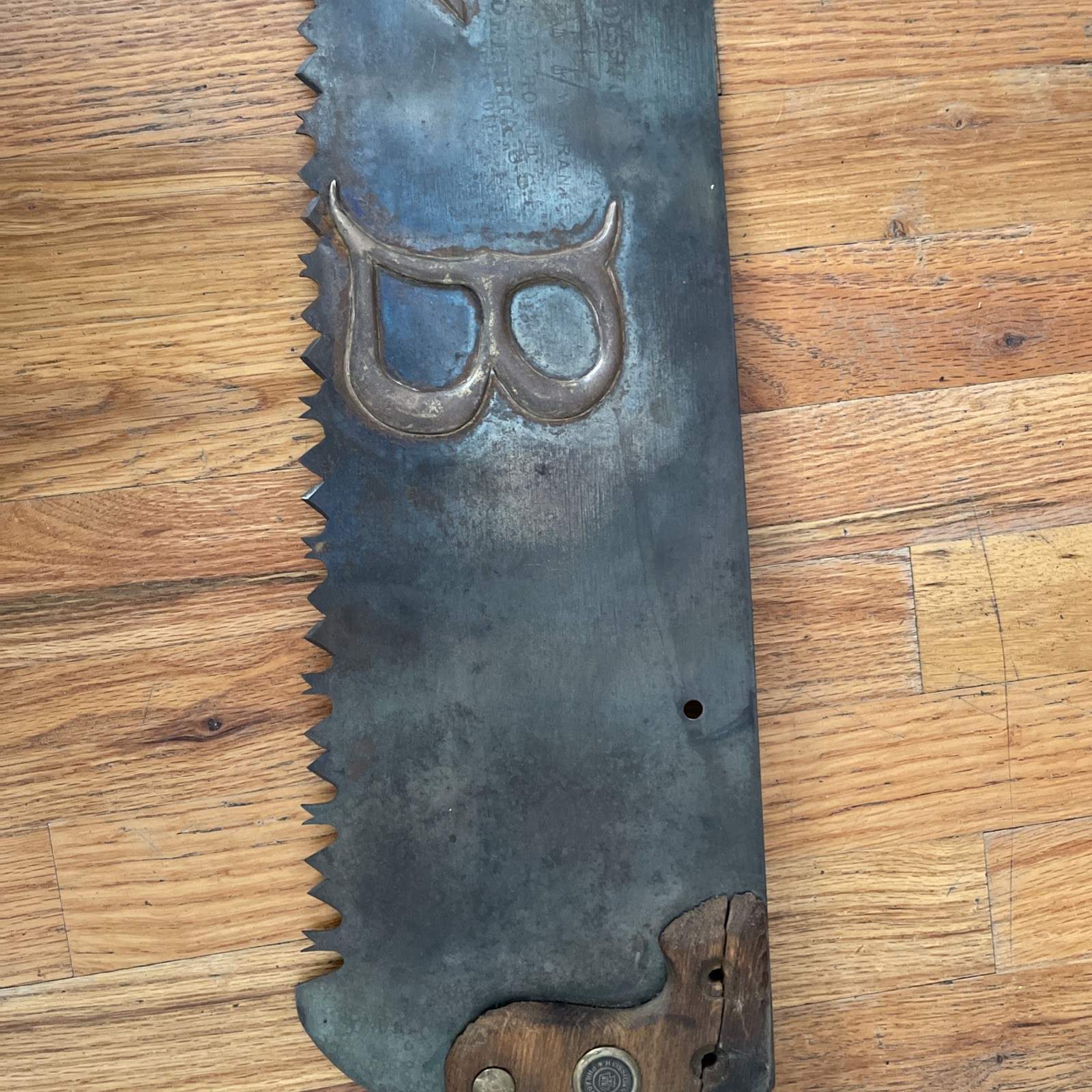 Antique 1877-1896 Disston SON / SONS 47” Crosscut 2 Man Logging Saw Philada RARE