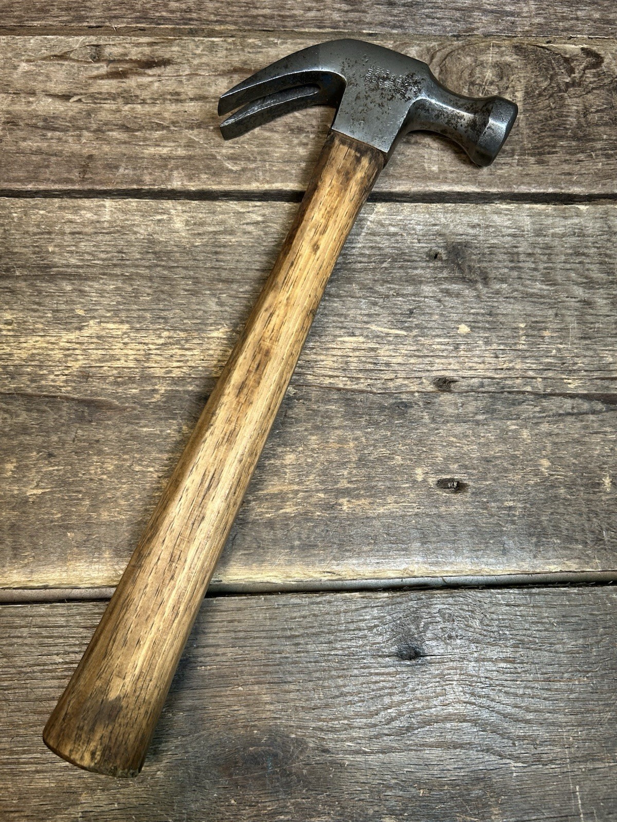 Vintage HWI 16 Oz Curved Claw Hammer With Octagon Original Handle