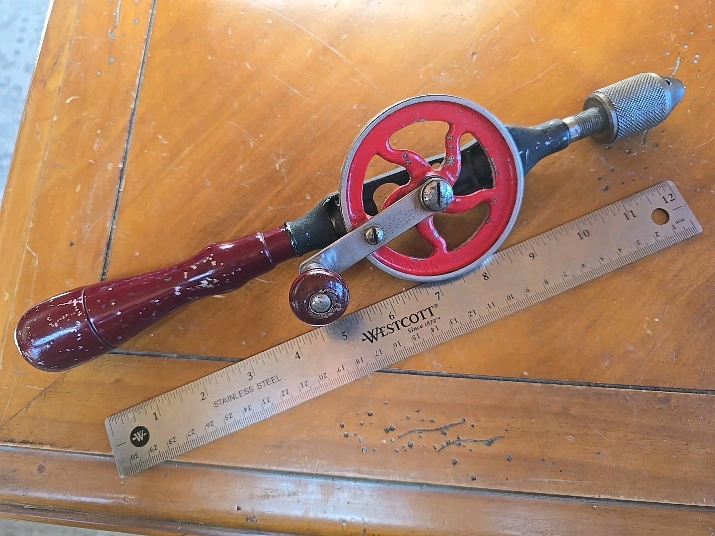 Rare Vintage Craftsman A-T Hand Drill Eggbeater Professional 2 Pinion Precision