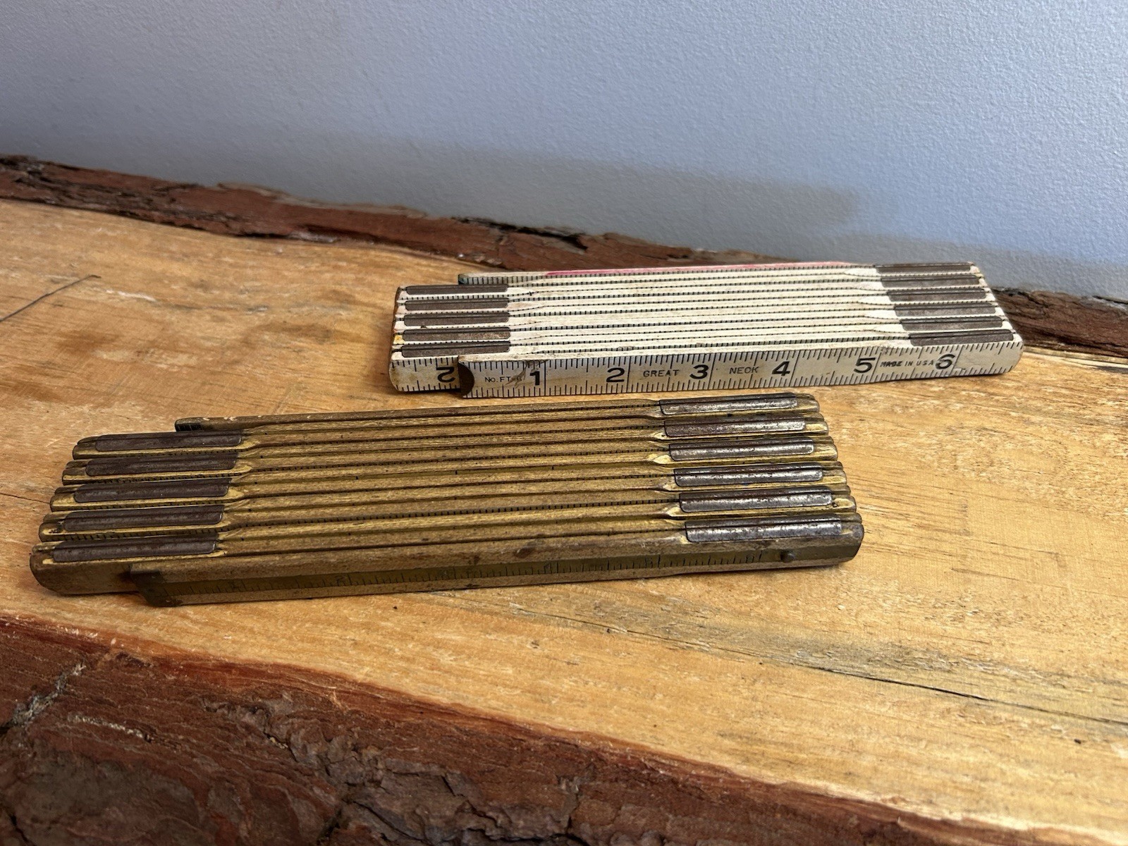 VTG, 6’, Wooden, Folding Yard Sticks, Lot of 2.