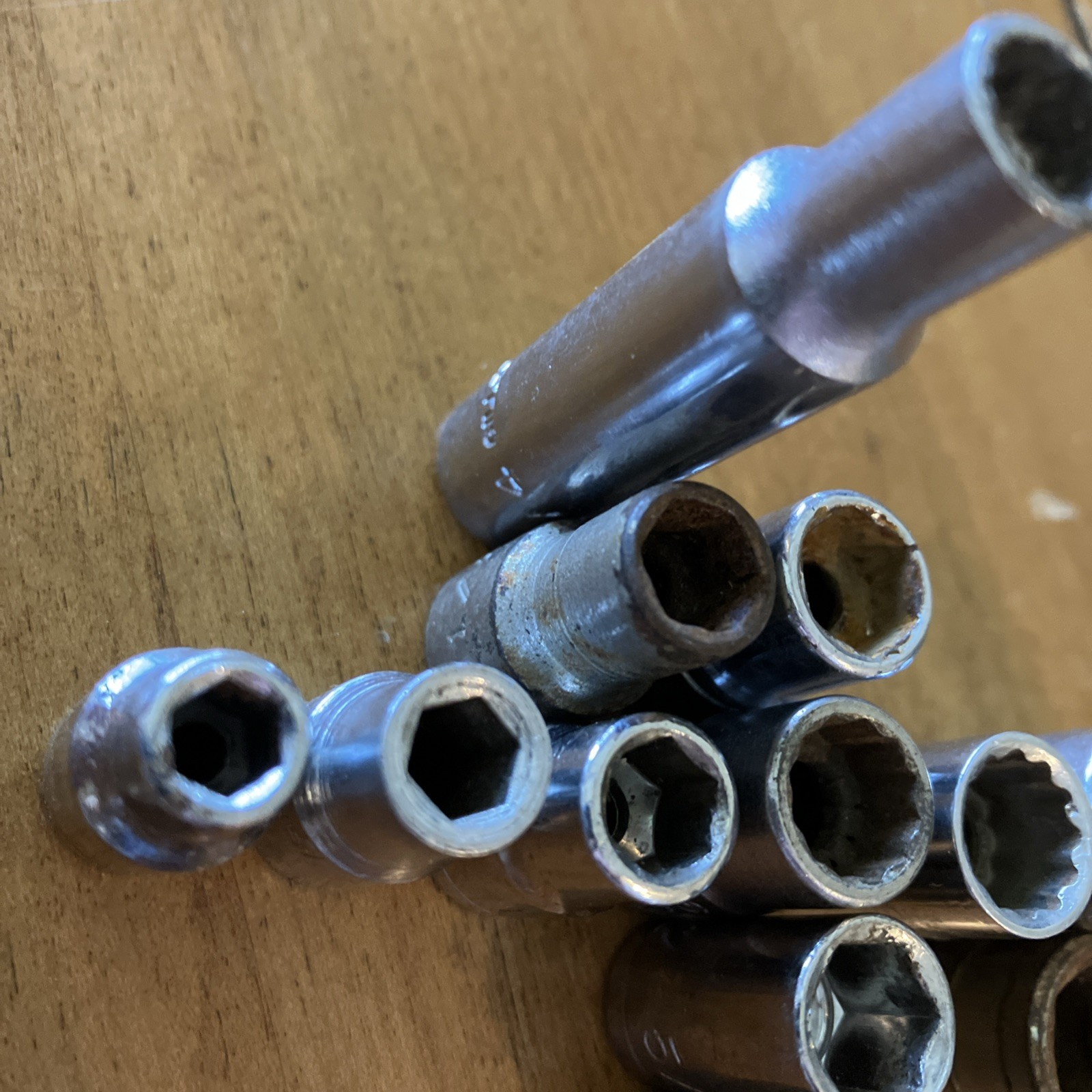Misc. Lot of 13 Sockets 3/16”- 13/32” with 1/4” drive