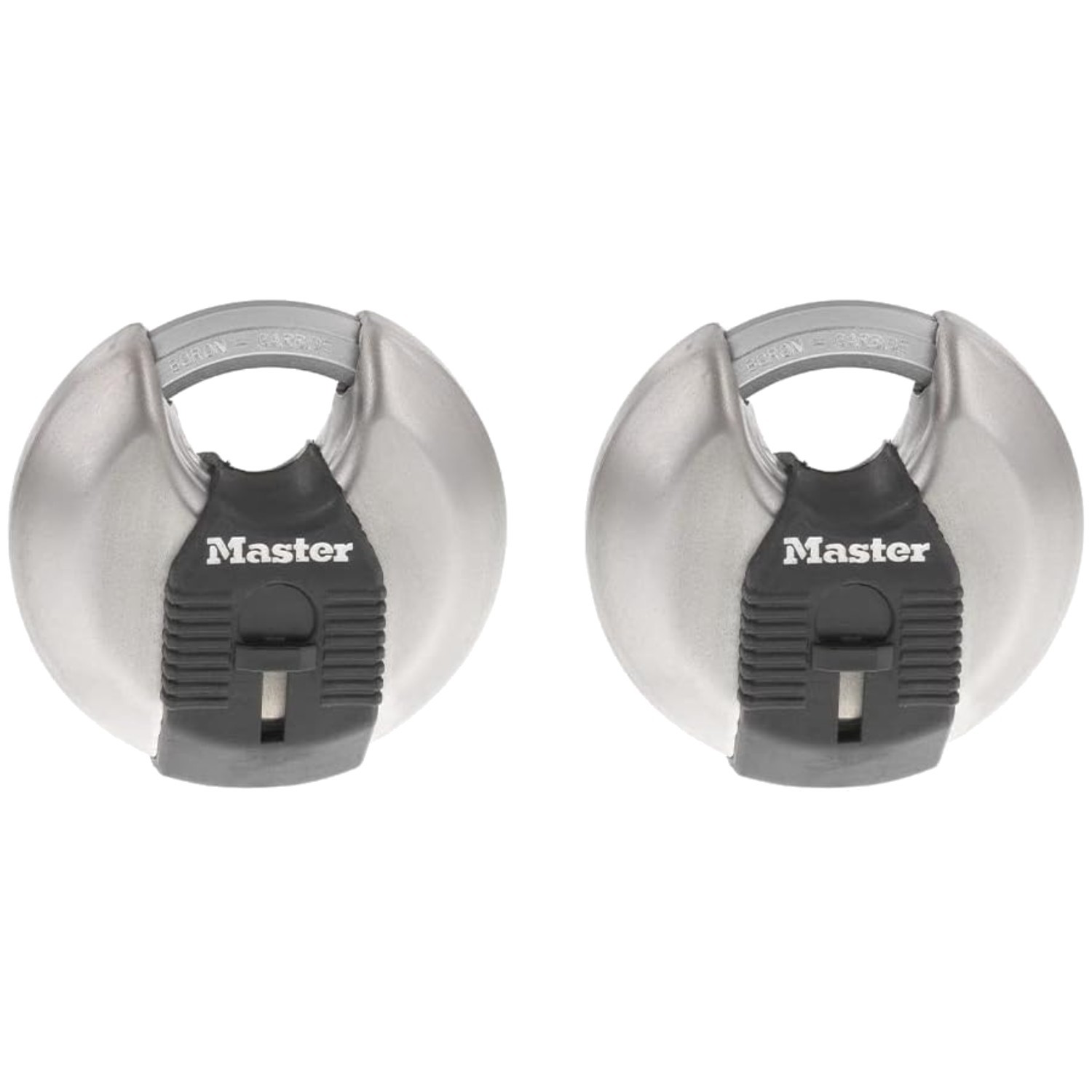 Magnum Weatherproof Discus Padlock 2-Pack: Corrosion Resistant with Dual Locking