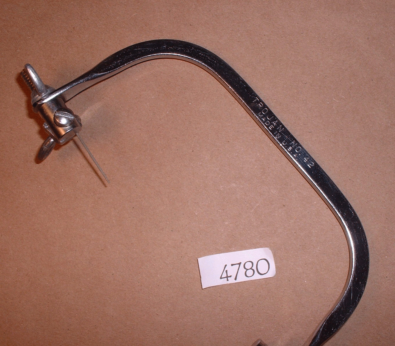 Vintage Trojan Jewelers Saw No. 42 w/2-1/2″ Throat and Wood Handle (Made in USA)