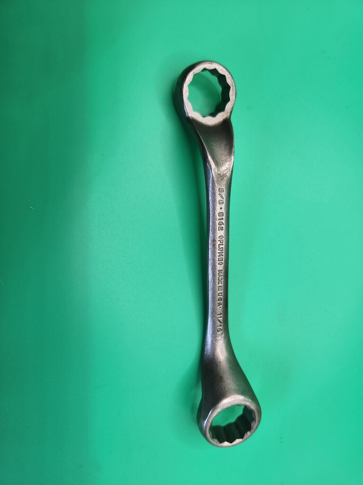 Vintage Plomb 5/8″ X 11/16″ Short Offset Box End Wrench 8162 Plvmb Plumb USA