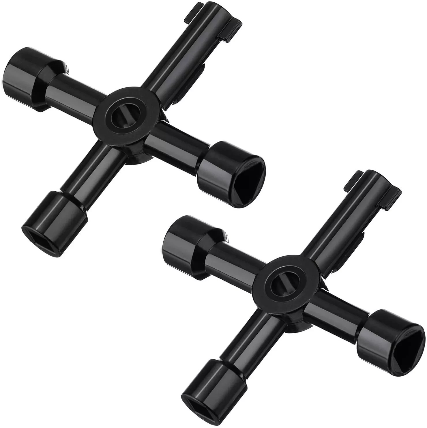 2 Pack Electric Cabinet Keys Gas Meter Keys Utility 4-Way Keys for Electric