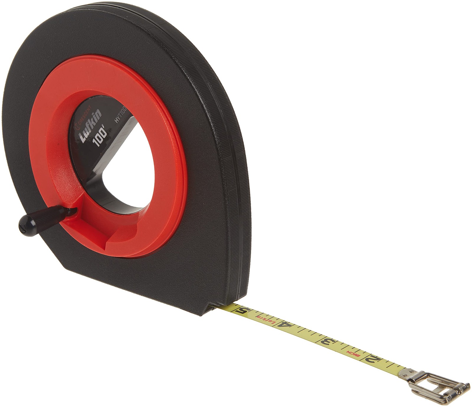 Crescent Lufkin HYT100 3/8″ x 100′ Hi-Viz Orange Speedwinder Yellow Clad Tape Me
