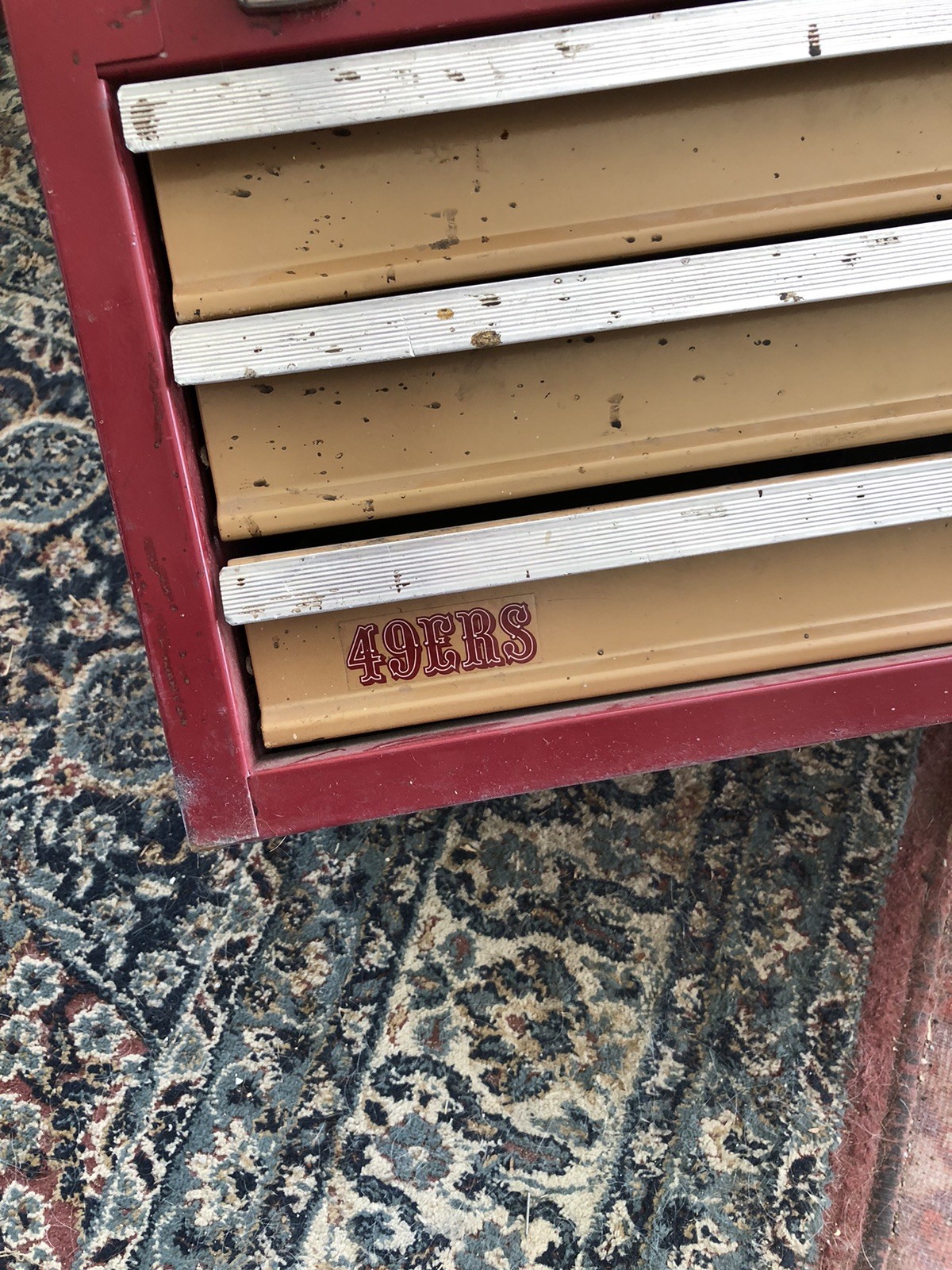 Craftsman 3 Drawer Tool Box Vintage Model 706 Waterloo SF 49ers NFL