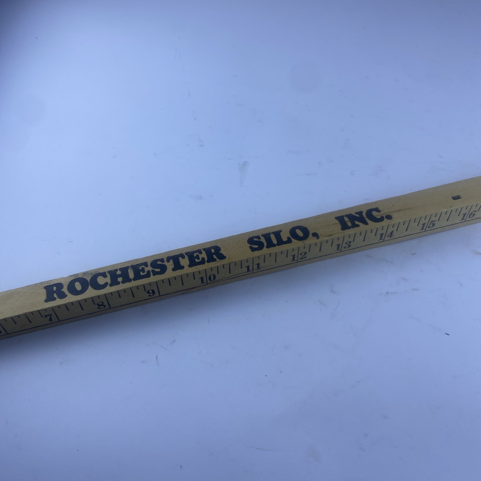 Vintage Rochester Silo MN Farm 36″ Measuring Yardstick Wooden Walking Stick