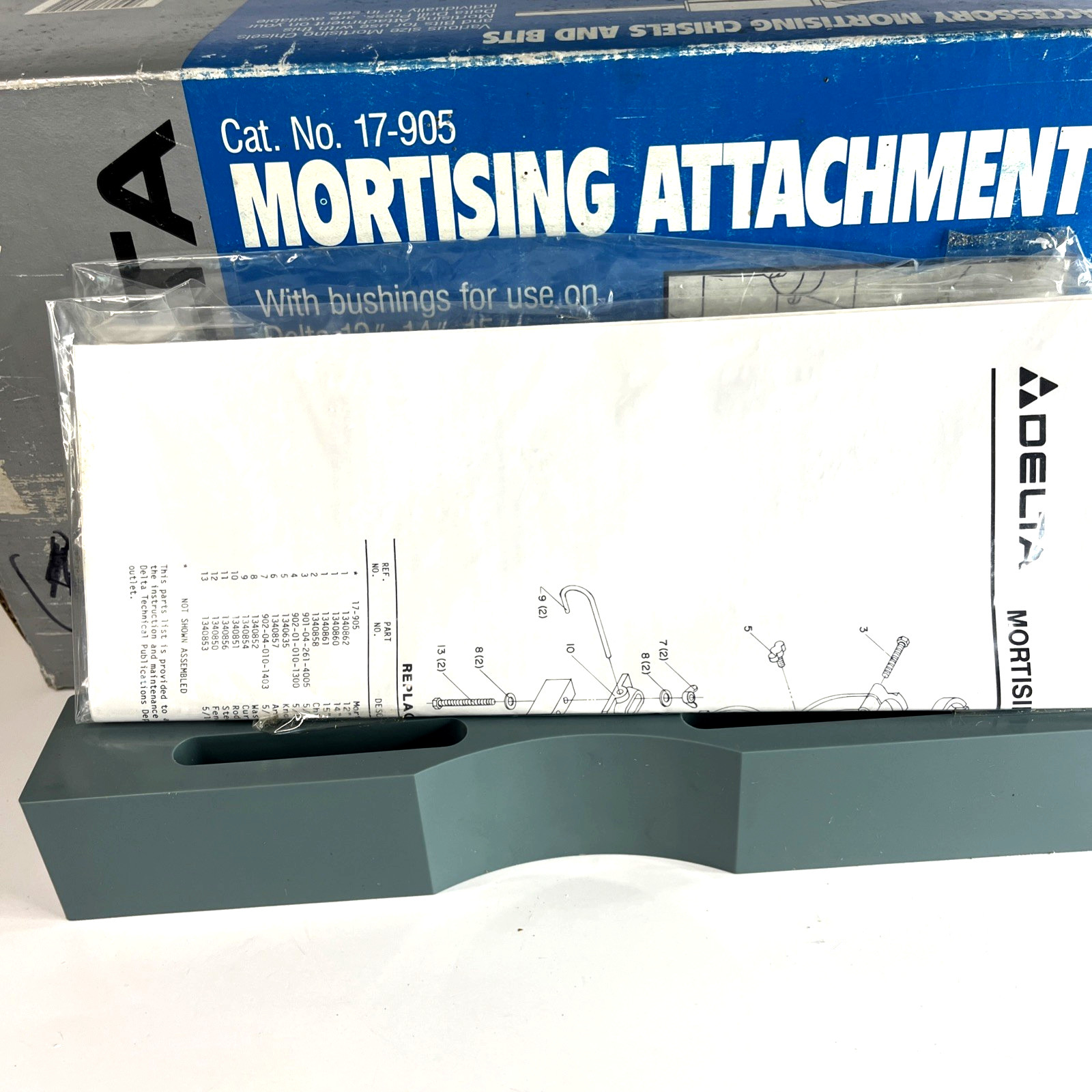 Delta Mortising Attachment No. 17-905 NEW in Box For Drill Press Mortise Jig NOS