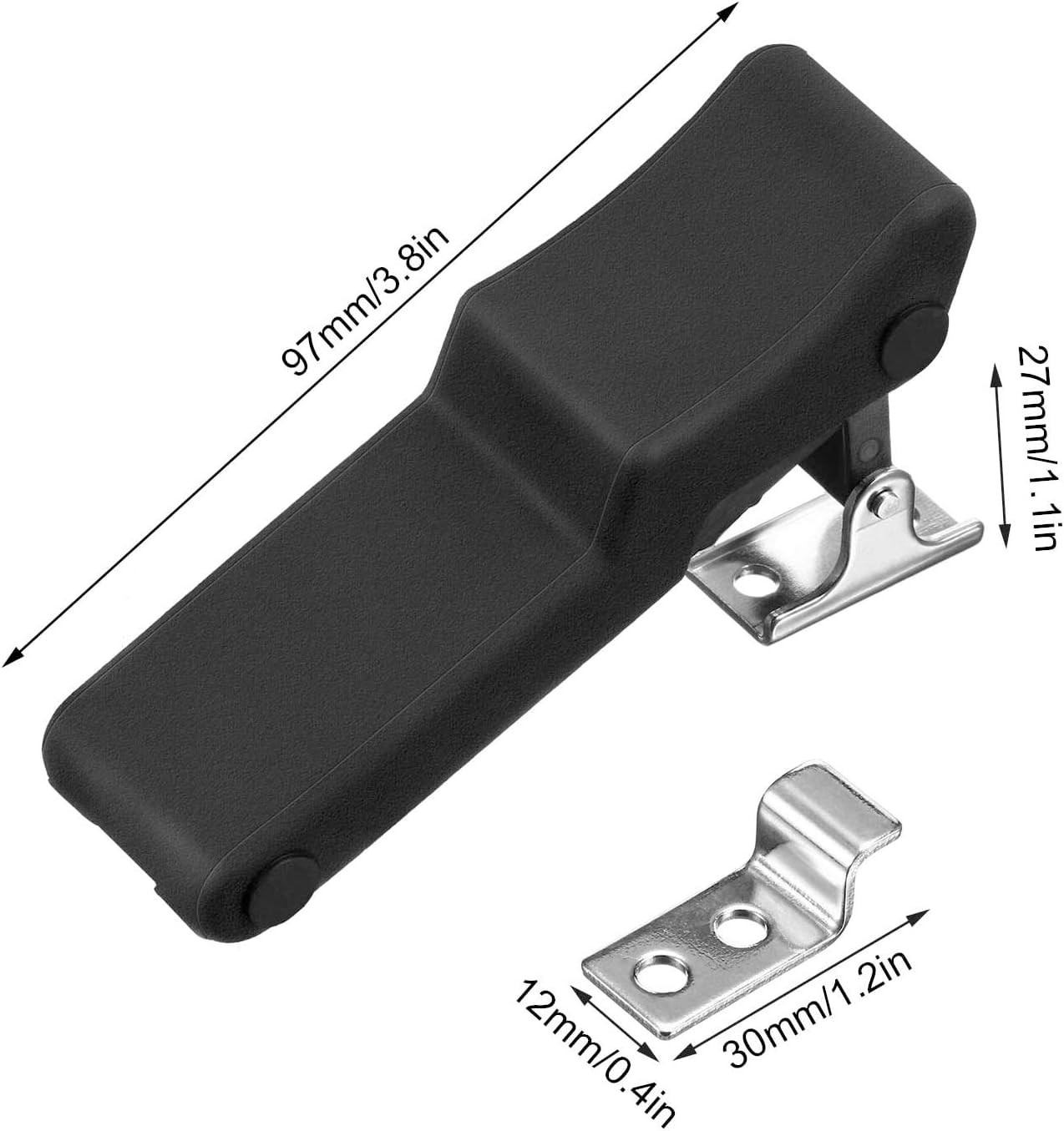 2pcs Front Storage Rack Rubber Latch Fit for Polaris Sportsman 2 Pack, Black