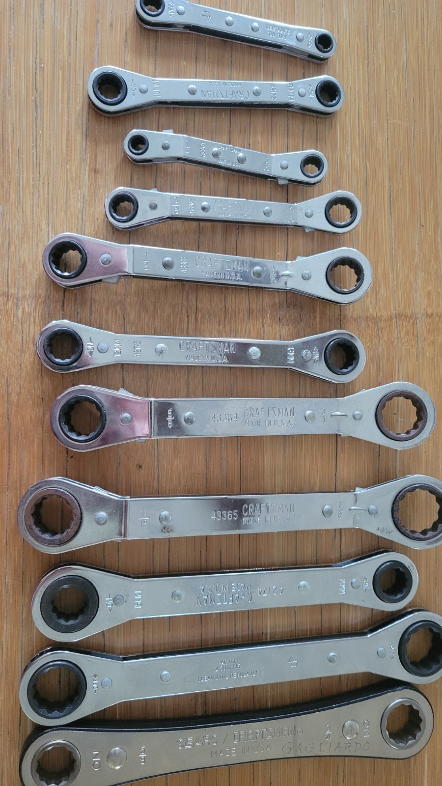 Sears Craftsman Double Box Ratchets Lot of 11 In Excellent Condition