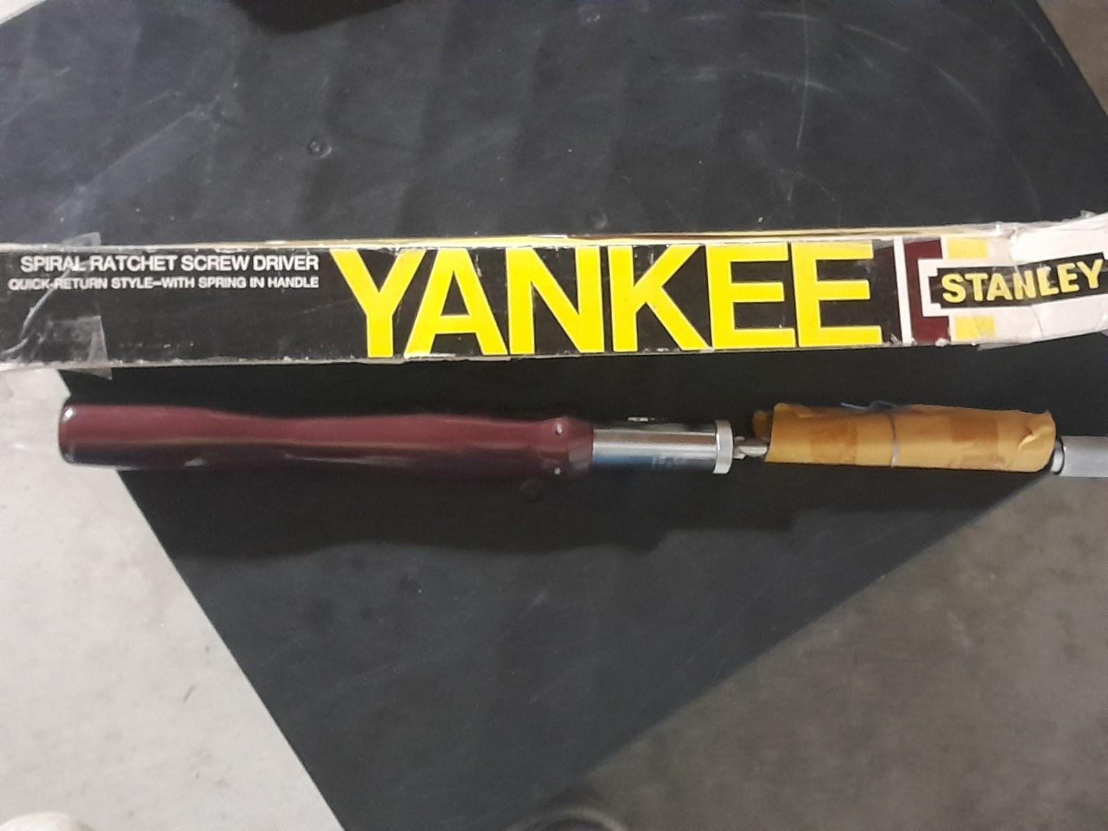 Vintage Stanley “YANKEE” 130A Spiral Ratchet Screwdriver 2 Bits Never Used NOS