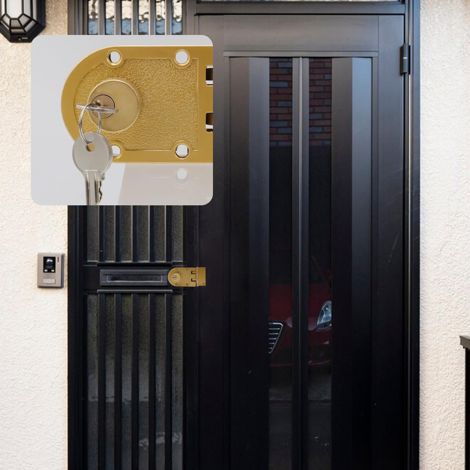 MY MIRONEY Jimmy Proof Deadbolt Lock Heavy Duty Safety Double Cylinder Gold