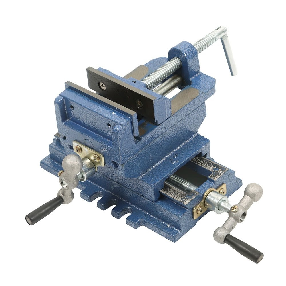 4″ Cross Drill Press Vise Slide Milling 2 Way Clamp Machine Heavy Duty