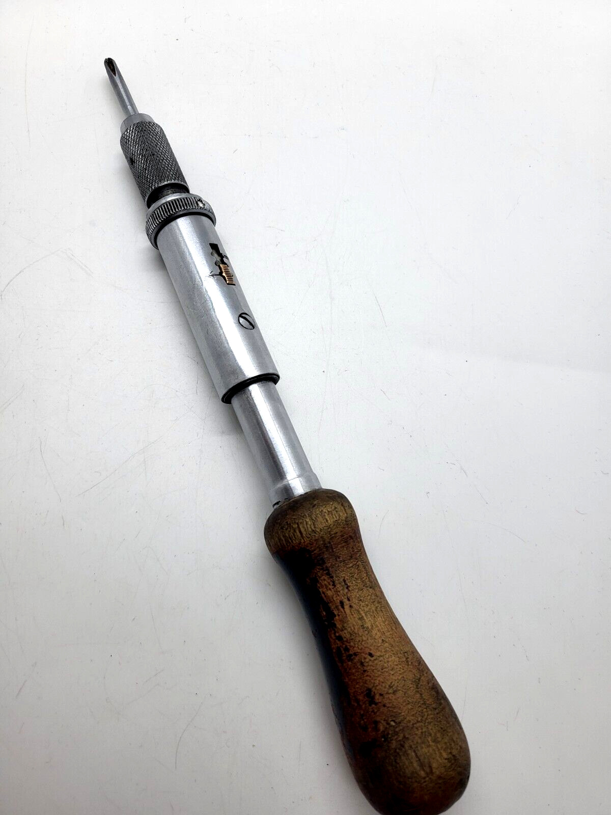 Vintage Reversible Screwdriver USSR Working Wood Manual Mechanical Screwdriver