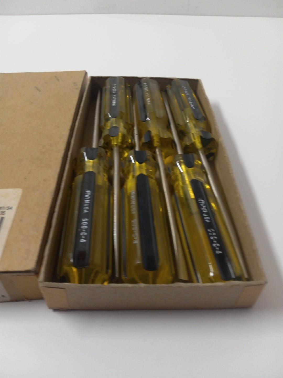 NOS Vintage Irwin USA 500-C-4 Factory Case Flathead Screwdrivers 1990s