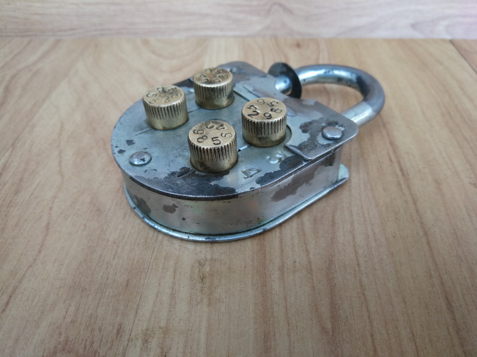 #3 vintage rare Antique New padlock USSR with 4 Code Combination Video