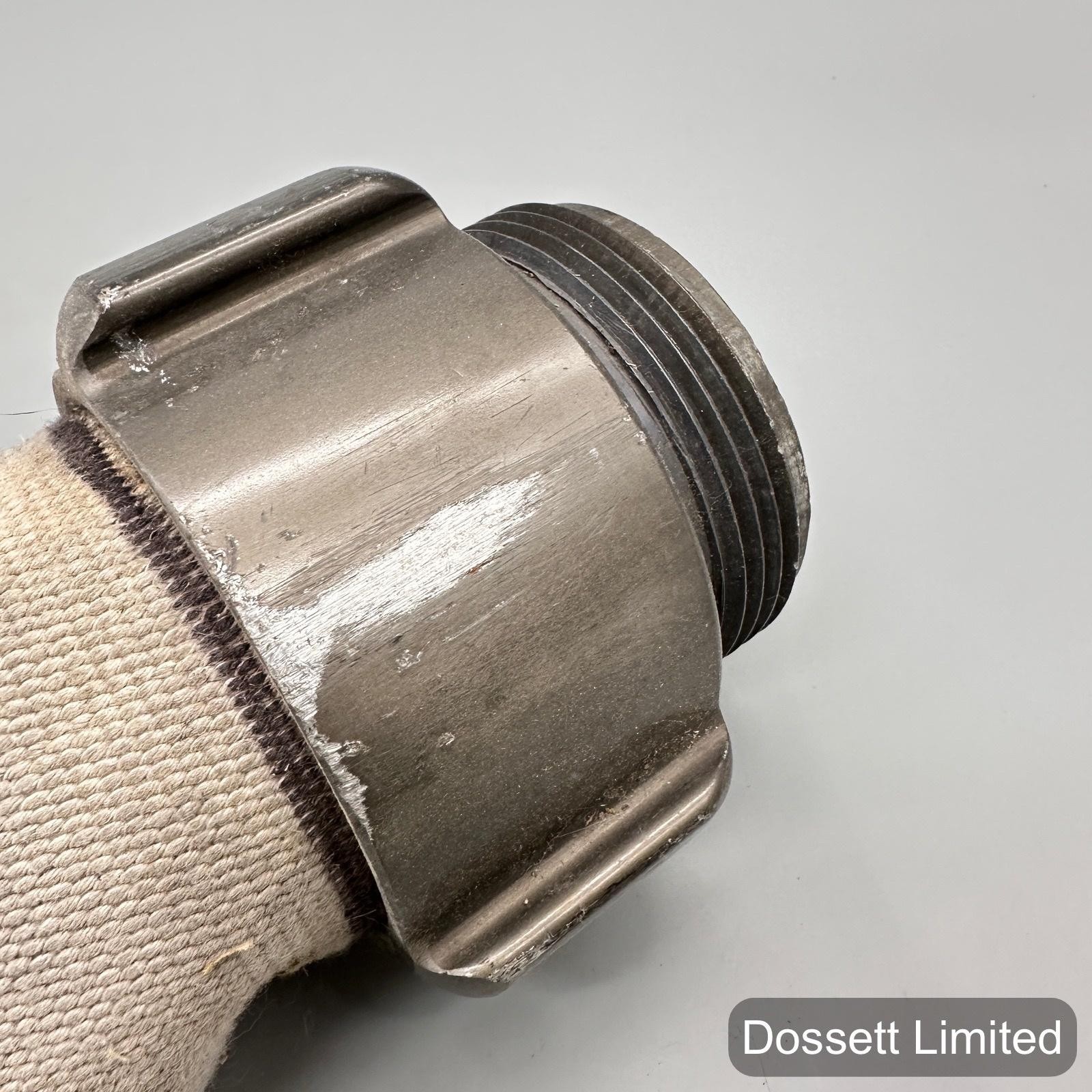 2-1/2″ Fire Hose With 2-1/2″ Threaded Coupling Industrial Brass Fitting Used