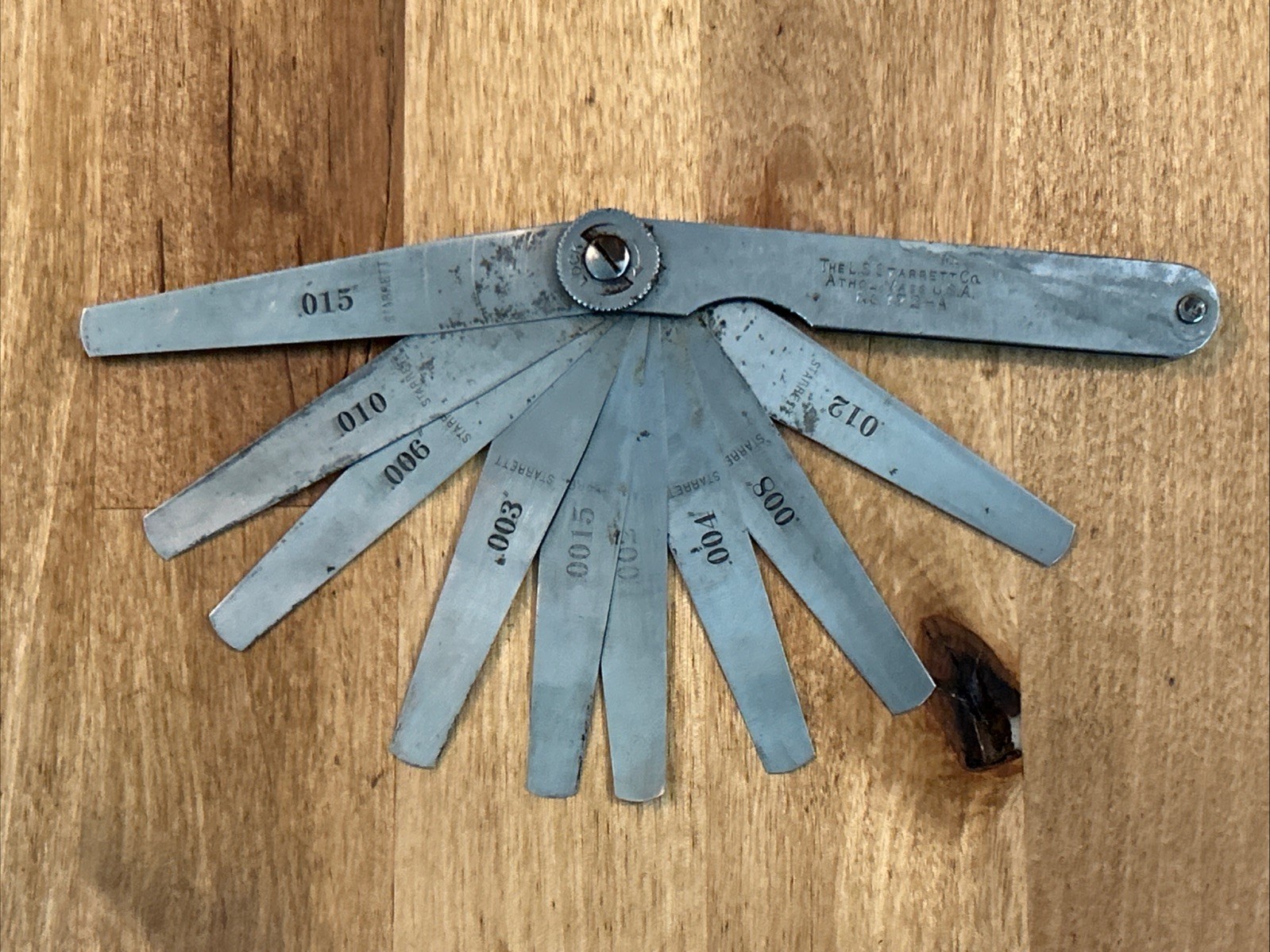 VTG L.E. Starrett No. 172a Thickness Gage Feeler Gauge 9 Leaf .0015″ to .015″