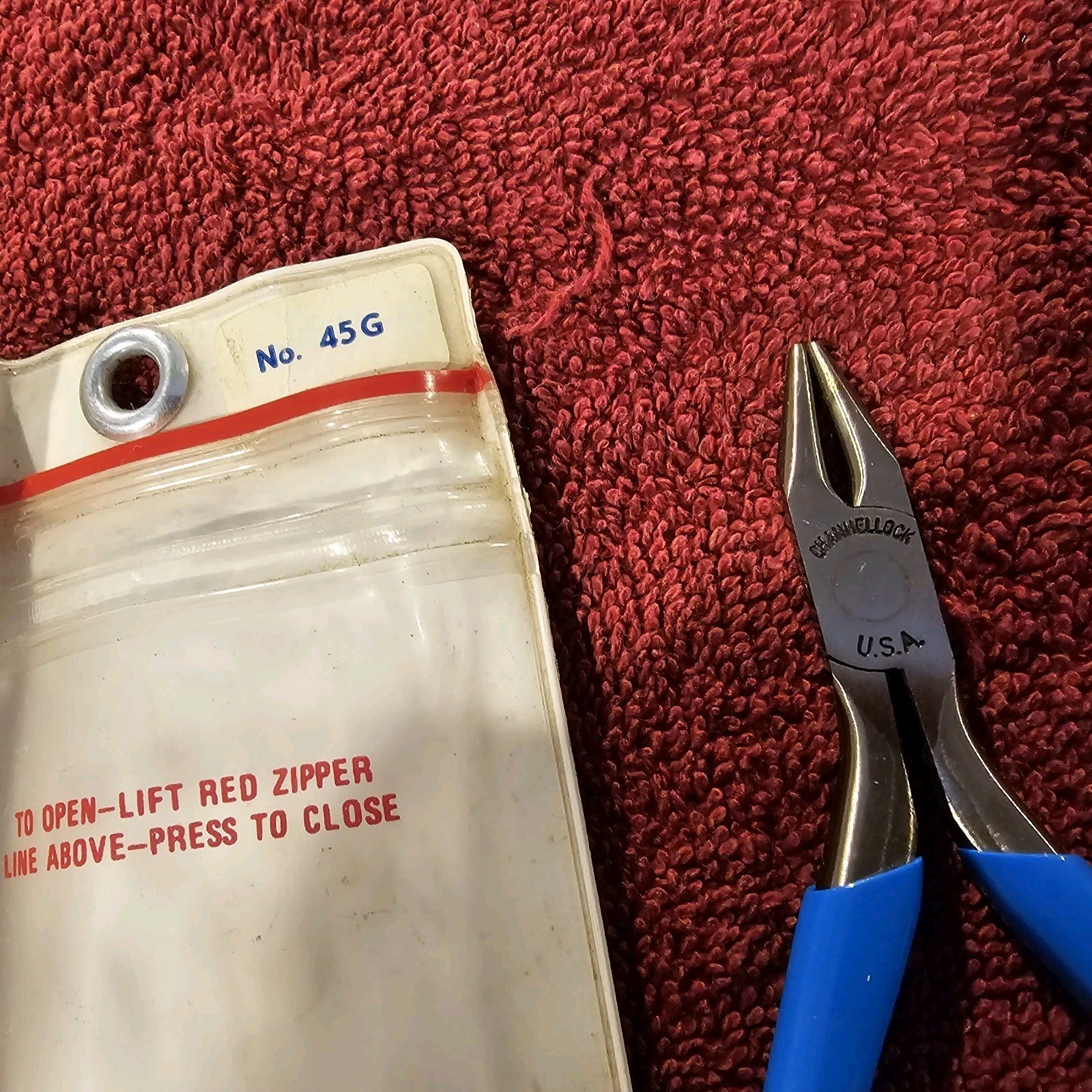 Vintage Channellock 45G Round Nose Pliers, New Old Stock #3