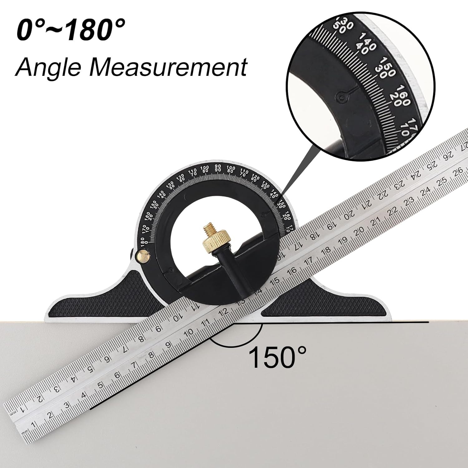 12″ Combination Square Ruler Protractor Level Measuring Tool