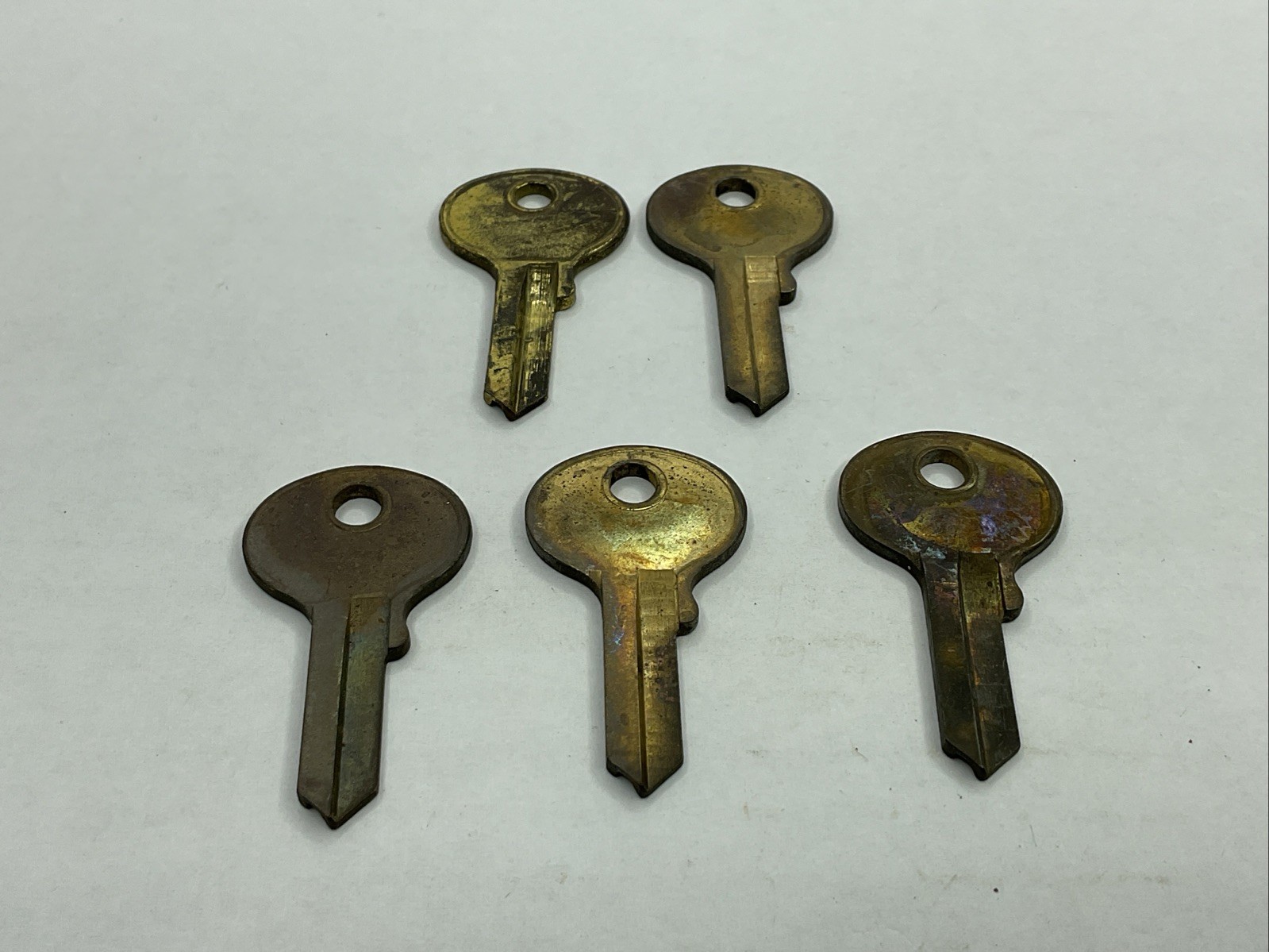 Curtis Industries NOS Key Blank Lot Of 5 Uncut M1 Brass Tone Keys B-CK51