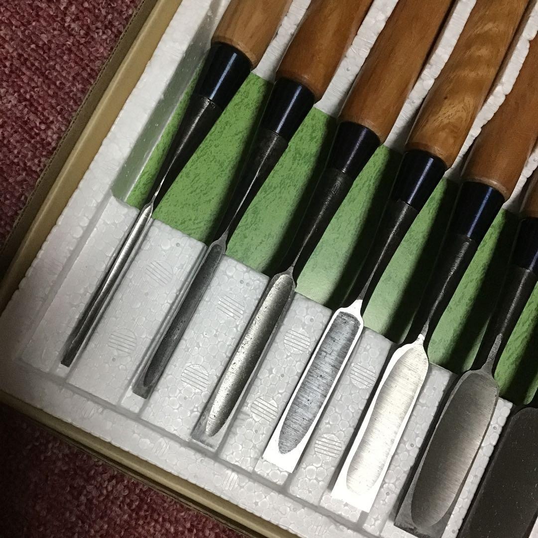 Chisel Japanese NOMI Set of 10 Carpentry Woodworking Tool Japan