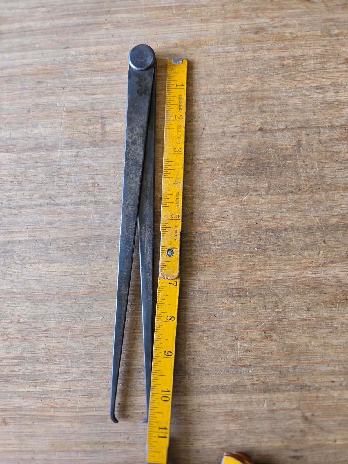 Antique Machinist 11 inch Outside Caliper * Solid Steel- Early Warranted