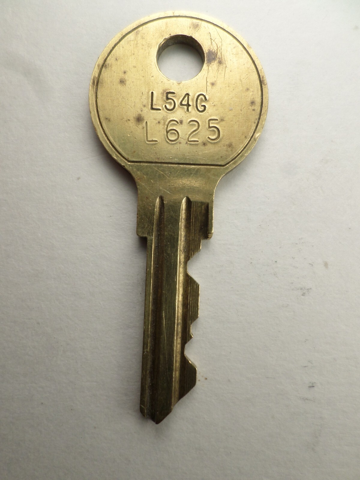 Vintage Brass FORT Lock Castle Key L54G L625 Chicago IL
