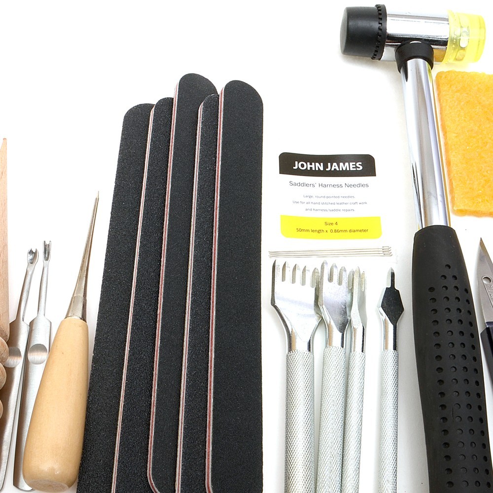 Beginner Class tool set ,making bag, Leather craft tools 16 toolset