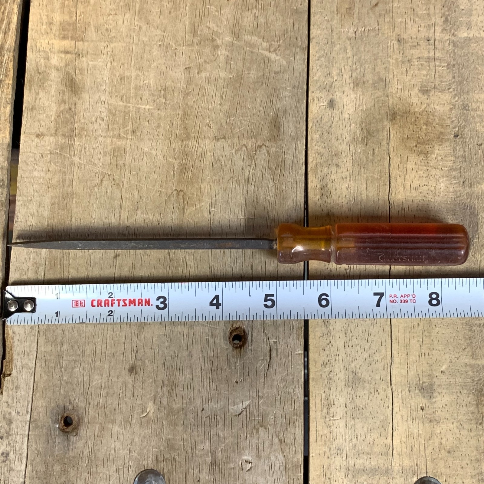 SEARS ~ Craftsman ~ late 30’s -40’s (2) Amber Handle Screwdrivers Scarce!