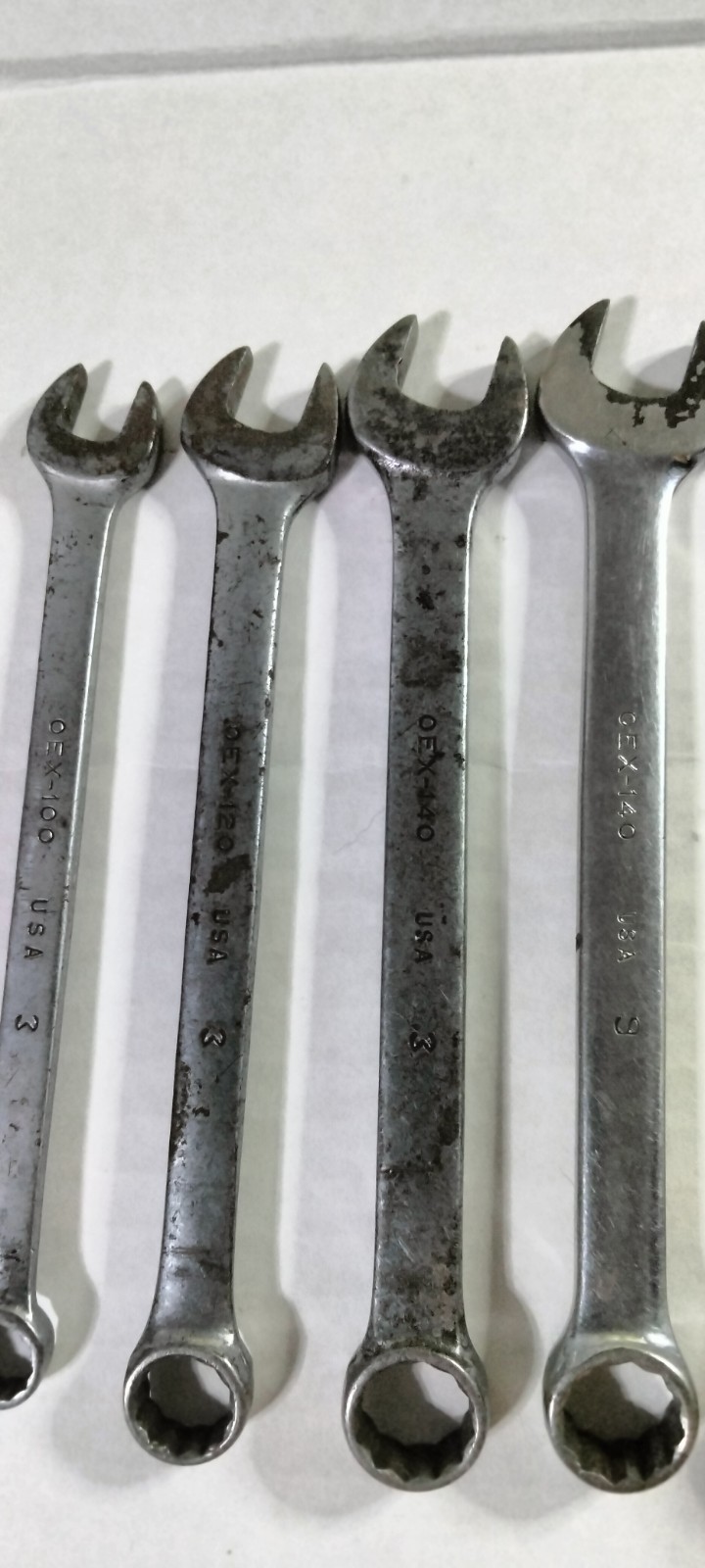 Set of 8 Antique Snap -ON Combination Wrenches Made In USA